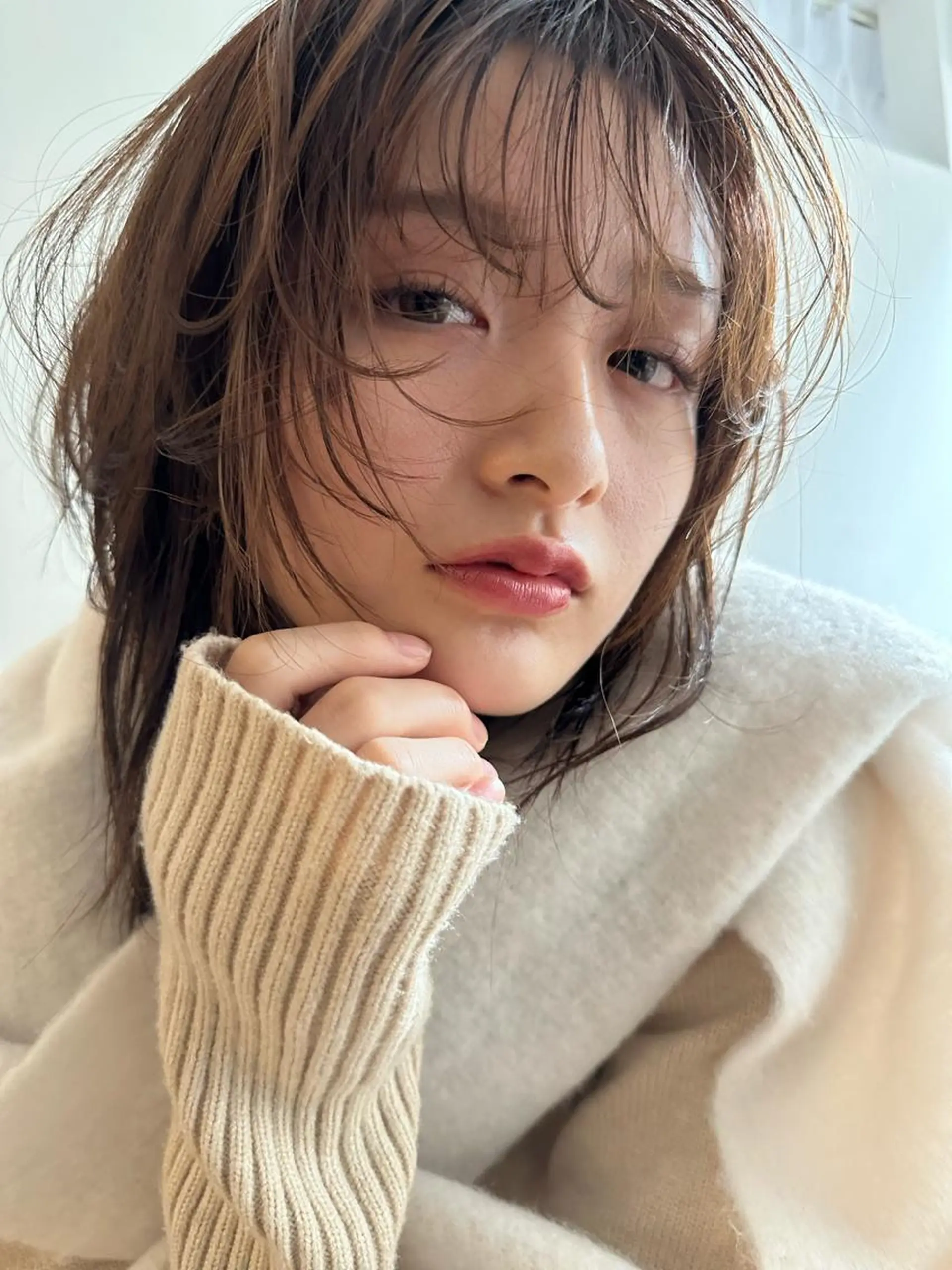 セミロング ヘアカラー 梅田/ベージュ レイヤー/ヌマタのヘアスタイル