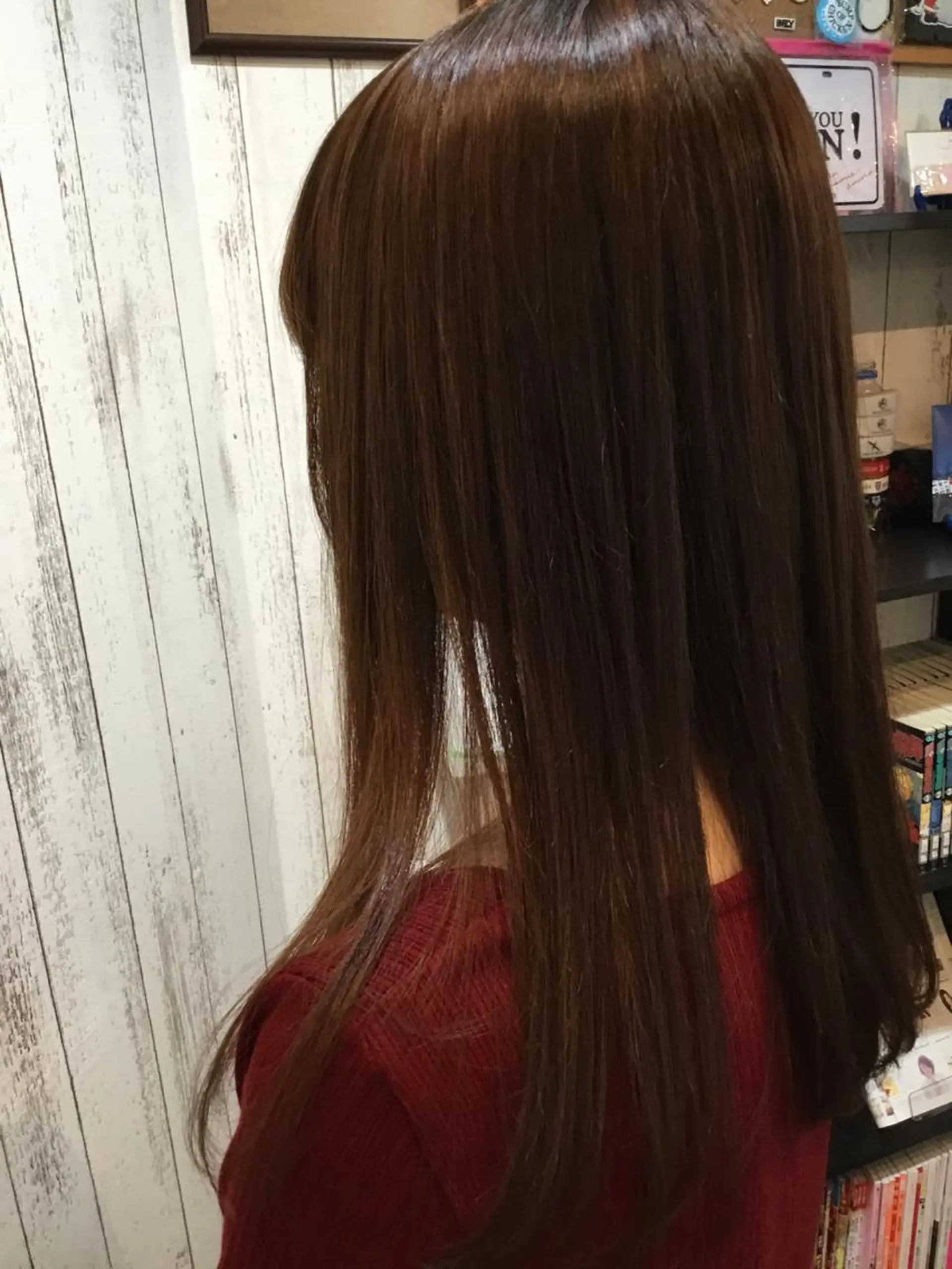 セミロング カラー 金崎 新吾のヘアスタイル