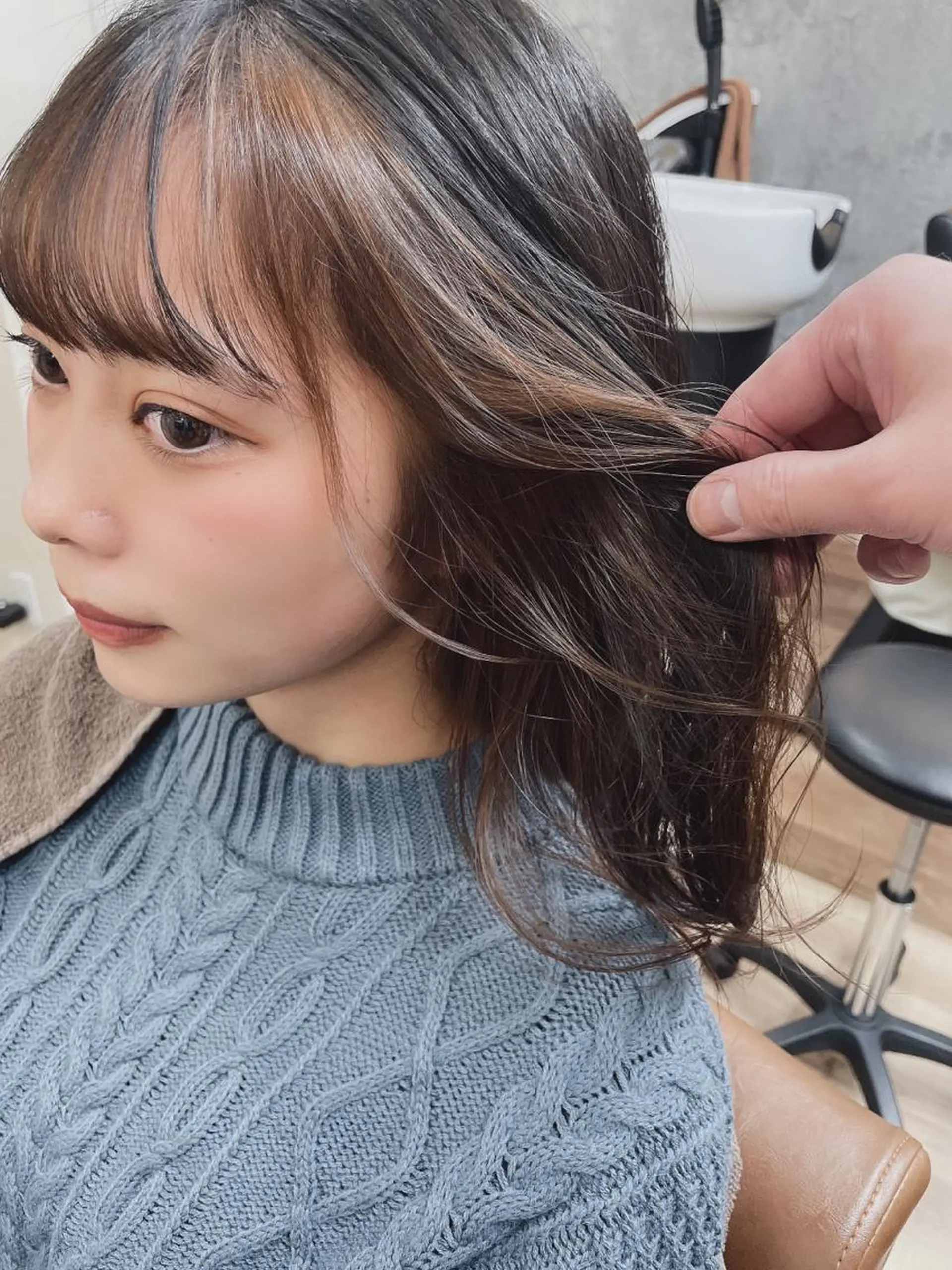 ミディアム カラー インナーカラー ヘアカラー TOWA 野村　コウダイのヘアスタイル