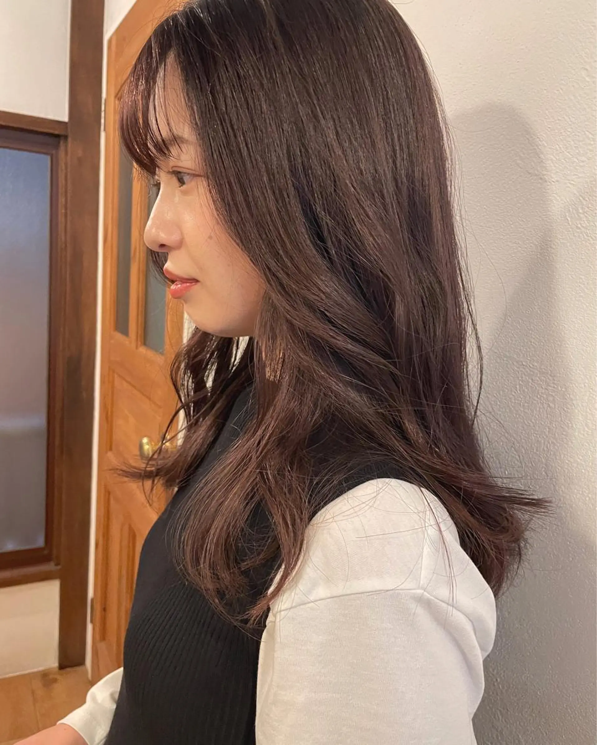 セミロング カラー 韓国風ヘア カット ヘアカラー トリートメント 【pejite】 Hinanoのヘアスタイル
