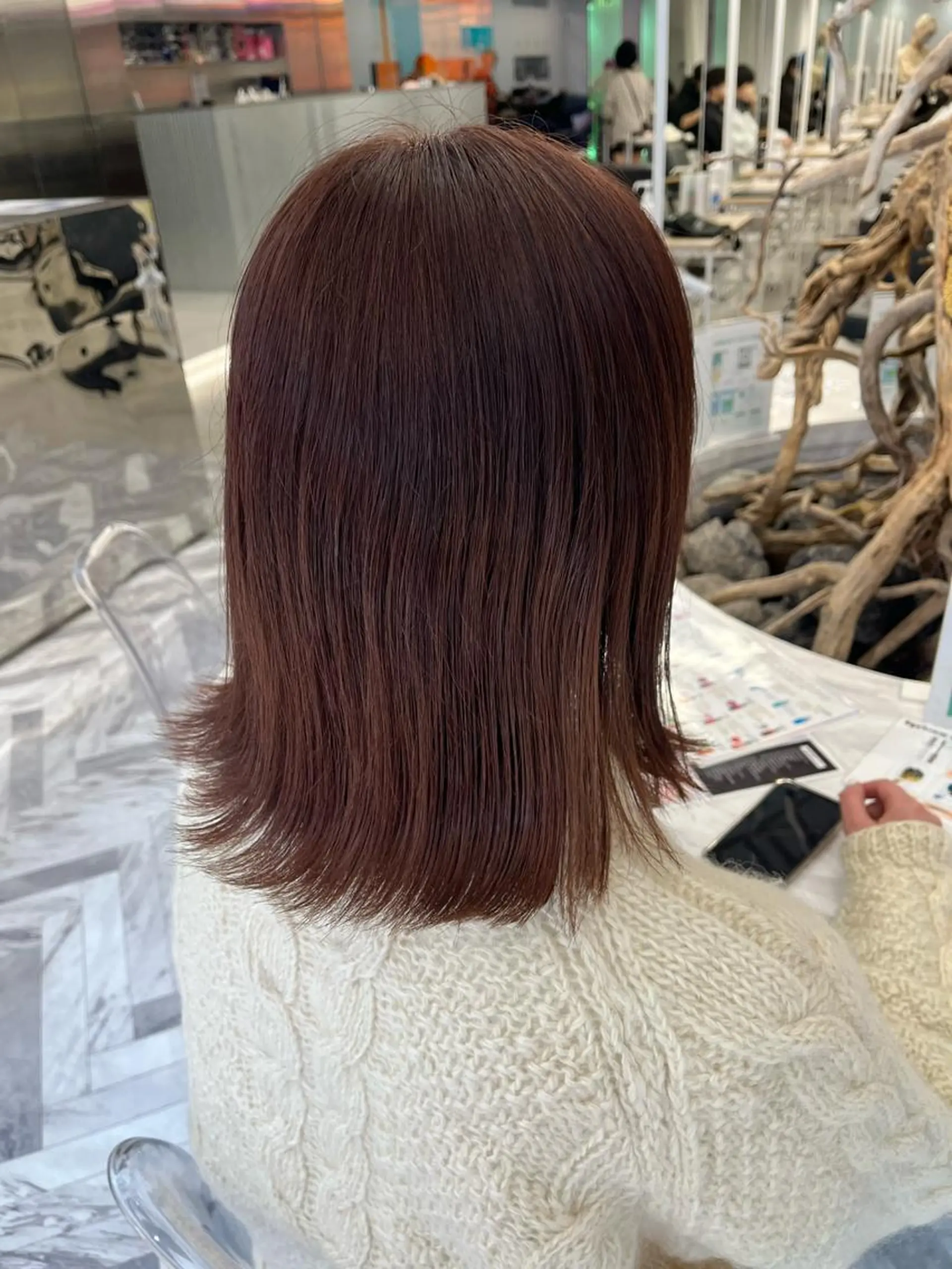 ミディアム オレンジブラウン ヘアカラー 🧁はるひ/ ZEST八王子🟡のヘアスタイル