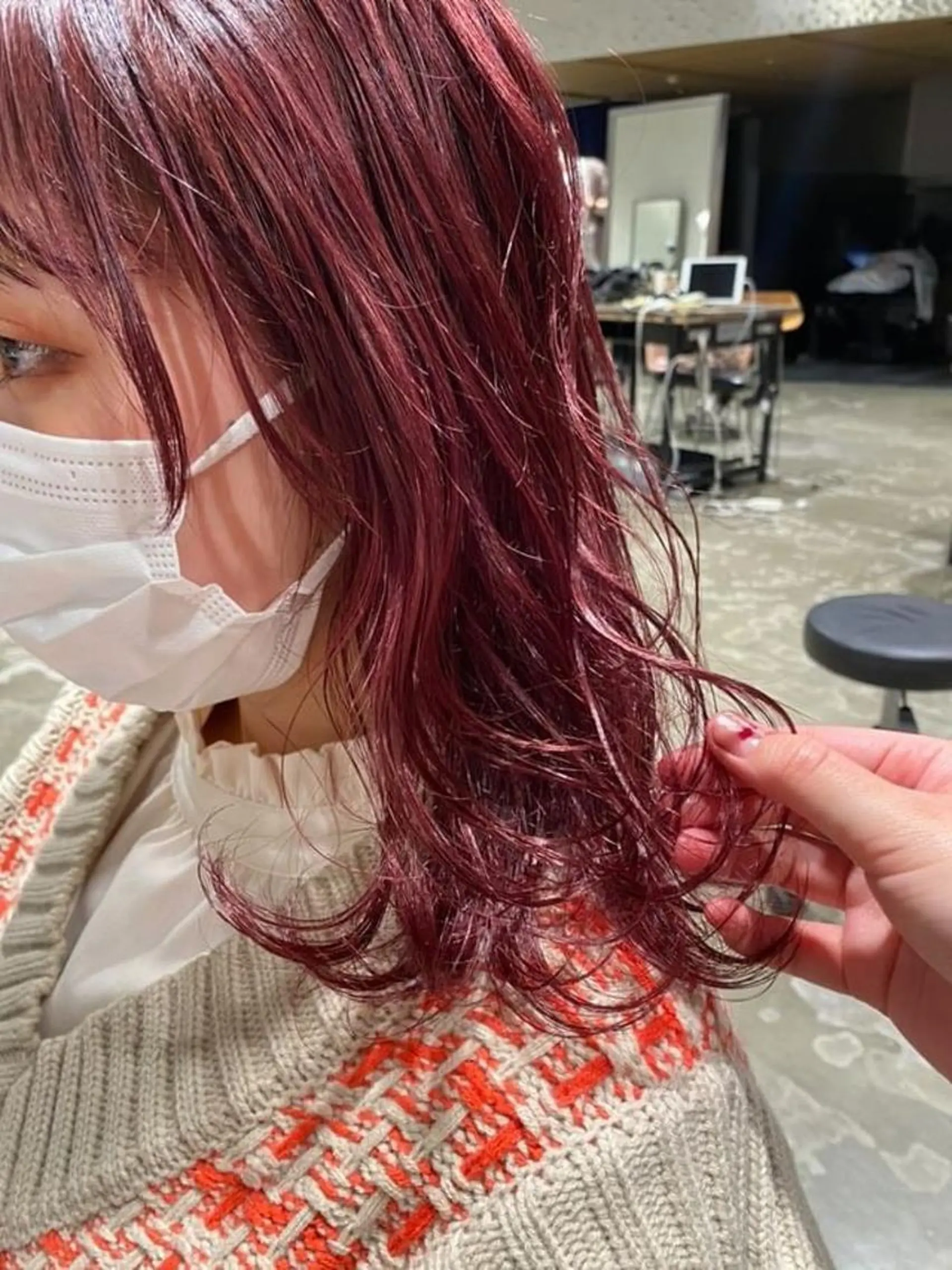 ミディアム オオクラ マオのヘアスタイル