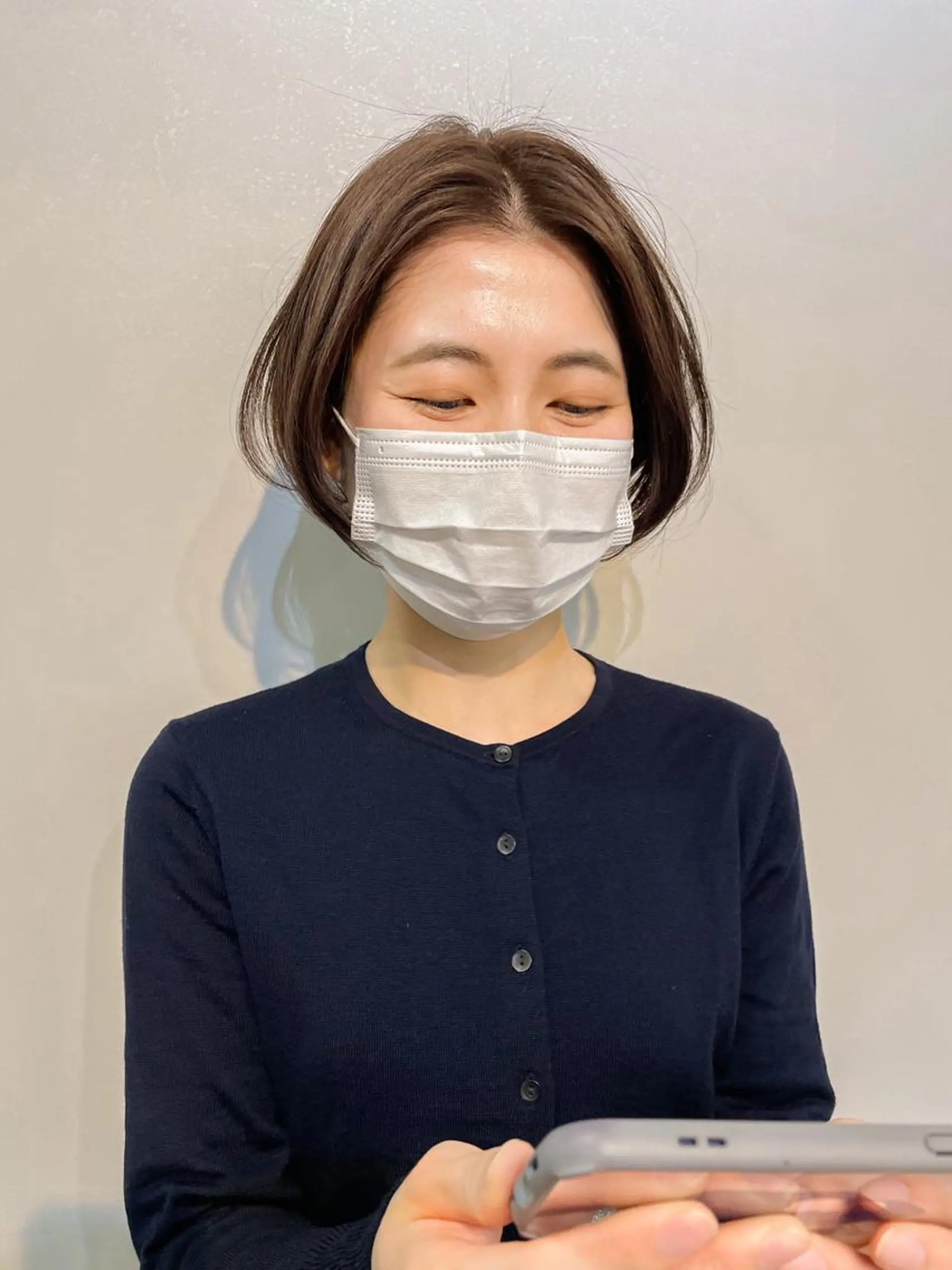 ショート カラー ボブ パーマ* 顔まわり似合わせのヘアスタイル