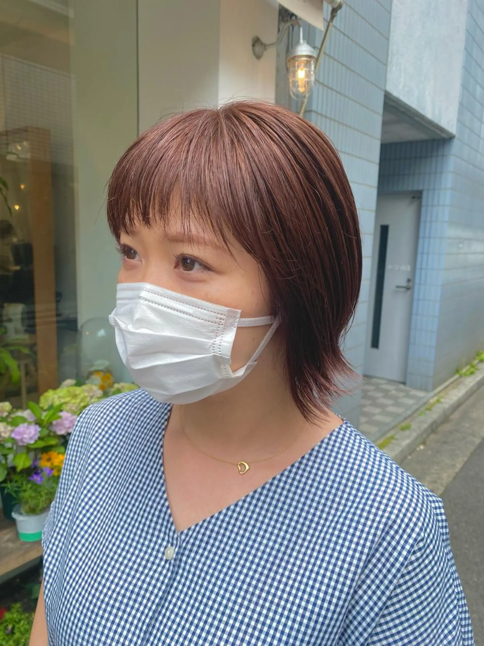 ミディアム カット 安永 涼のヘアスタイル