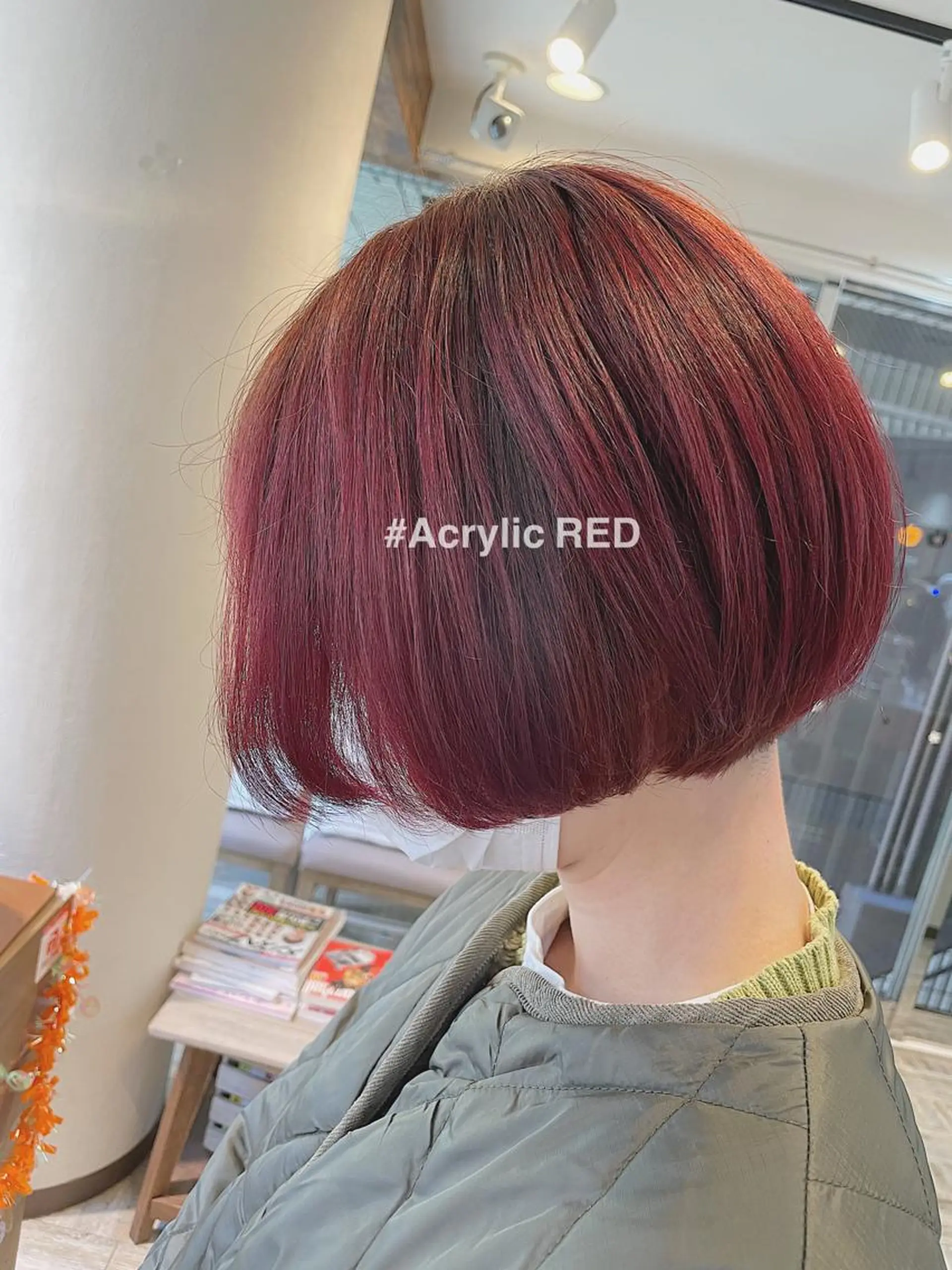 ショート カラー レッドカラー ボブ 【垢抜け大人髪】 TIARA西山のヘアスタイル
