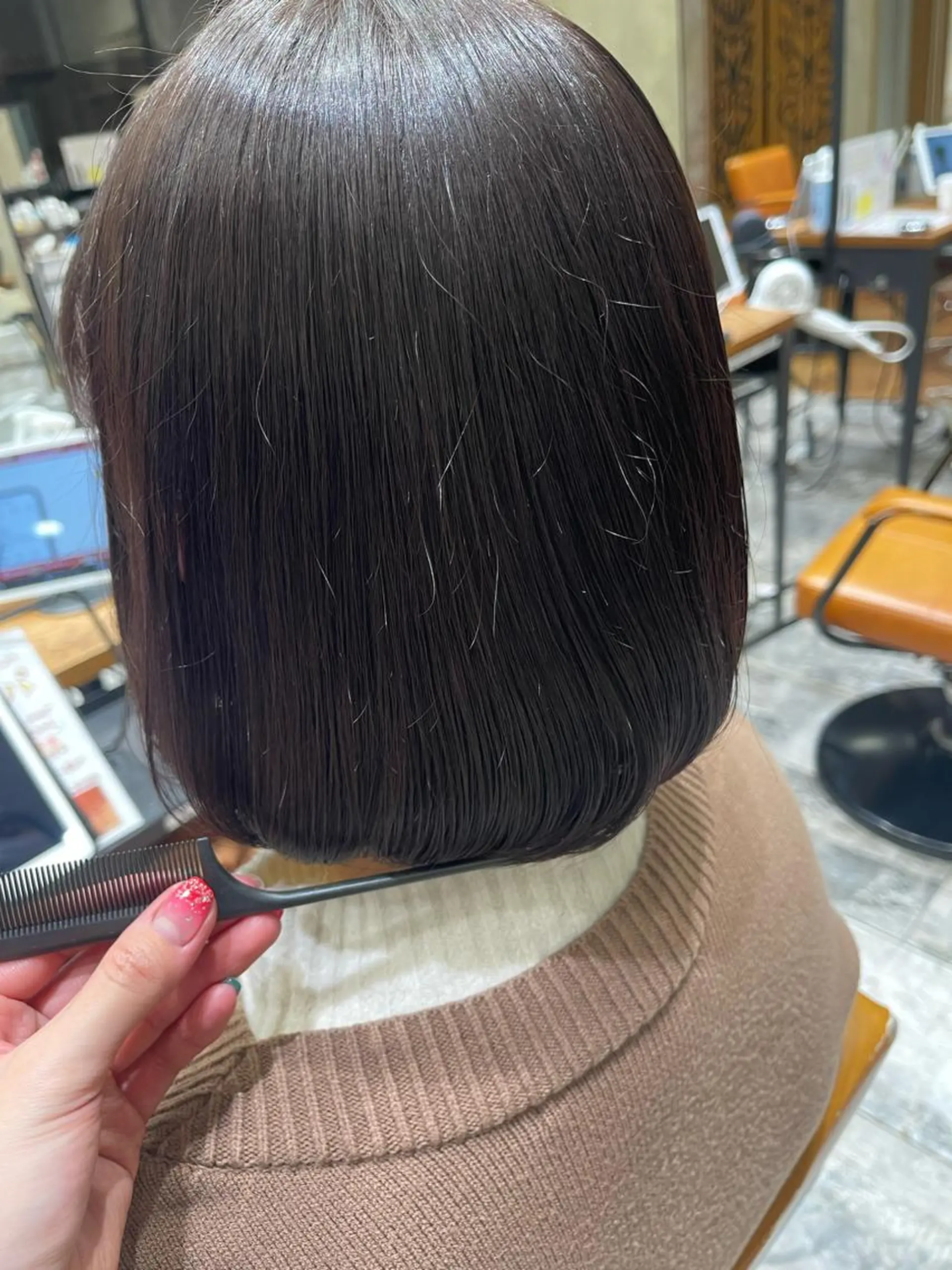 ミディアム カラー SAYAKA🩶 レイヤー韓国ヘア新宿のヘアスタイル