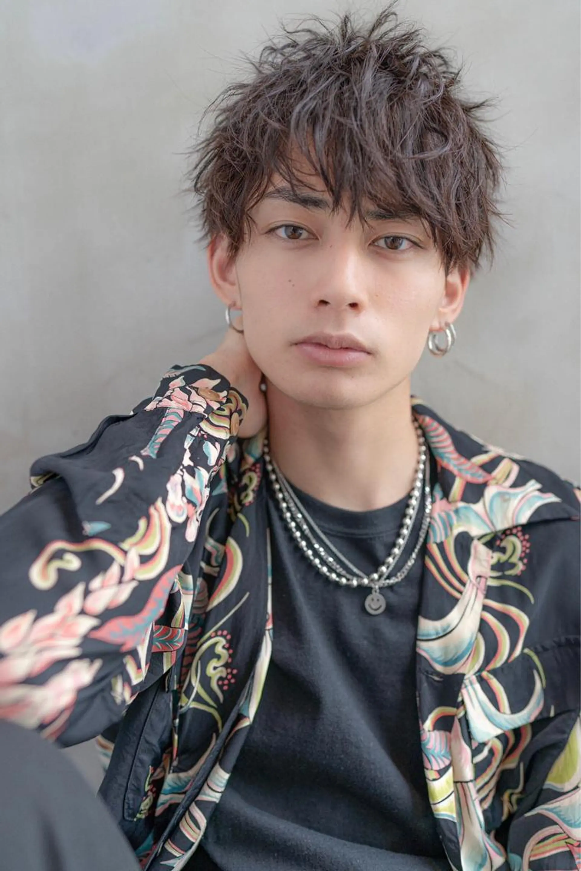 ミディアム パーマ メンズ カット パーマ FM【エフエム】HAVANA所属・💈圧倒的メンズ特化 明大前美容師💈のヘアスタイル