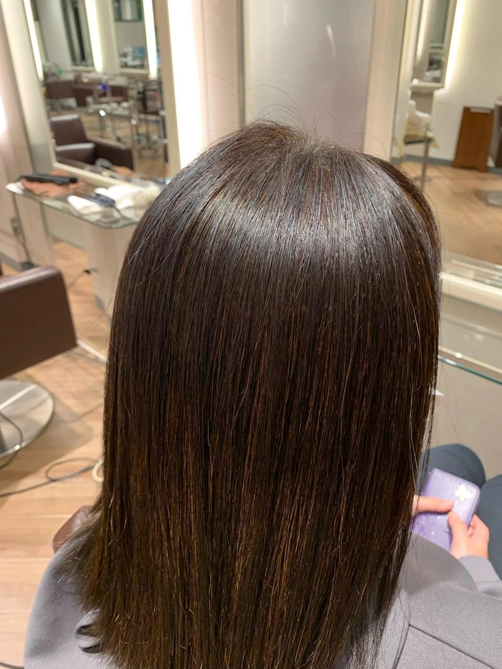 セミロング パーマ セミロングパーマ ストレートパーマ ごとう さなのヘアスタイル
