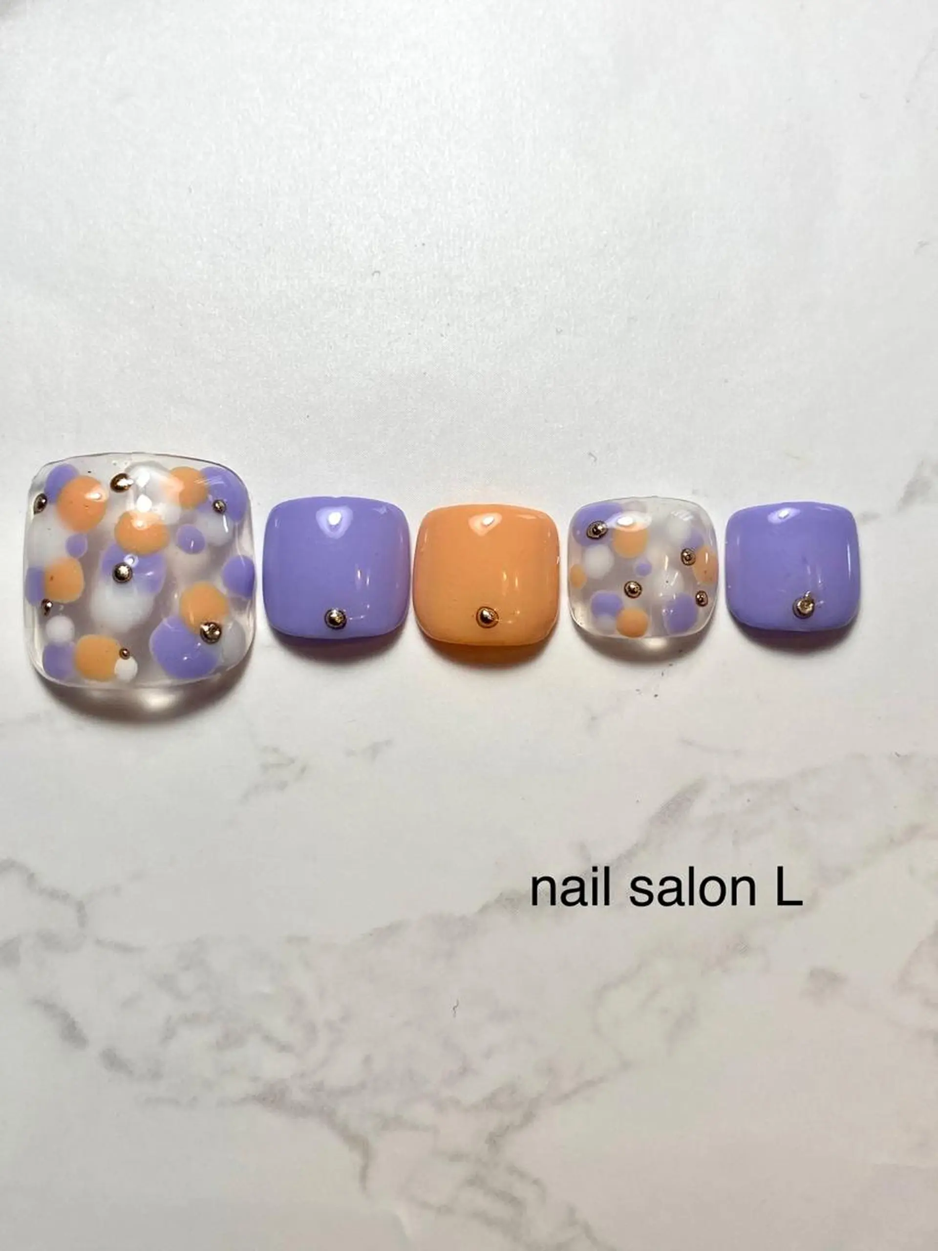 ネイル フットネイル 春ネイル フットネイル 吉川市 ネイルサロンLのネイルデザイン