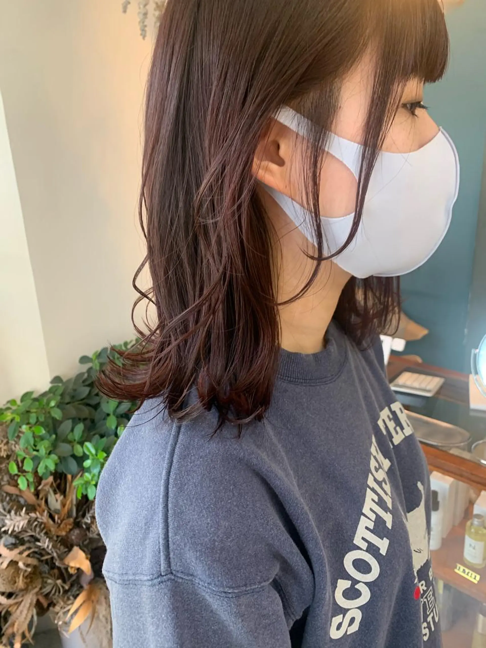 ミディアム カラー おくれ毛 カット ヘアカラー 縮毛矯正 トリートメント misch by urban所属・暖色カラー🦢髪質 改善🪽Akaneのヘアスタイル
