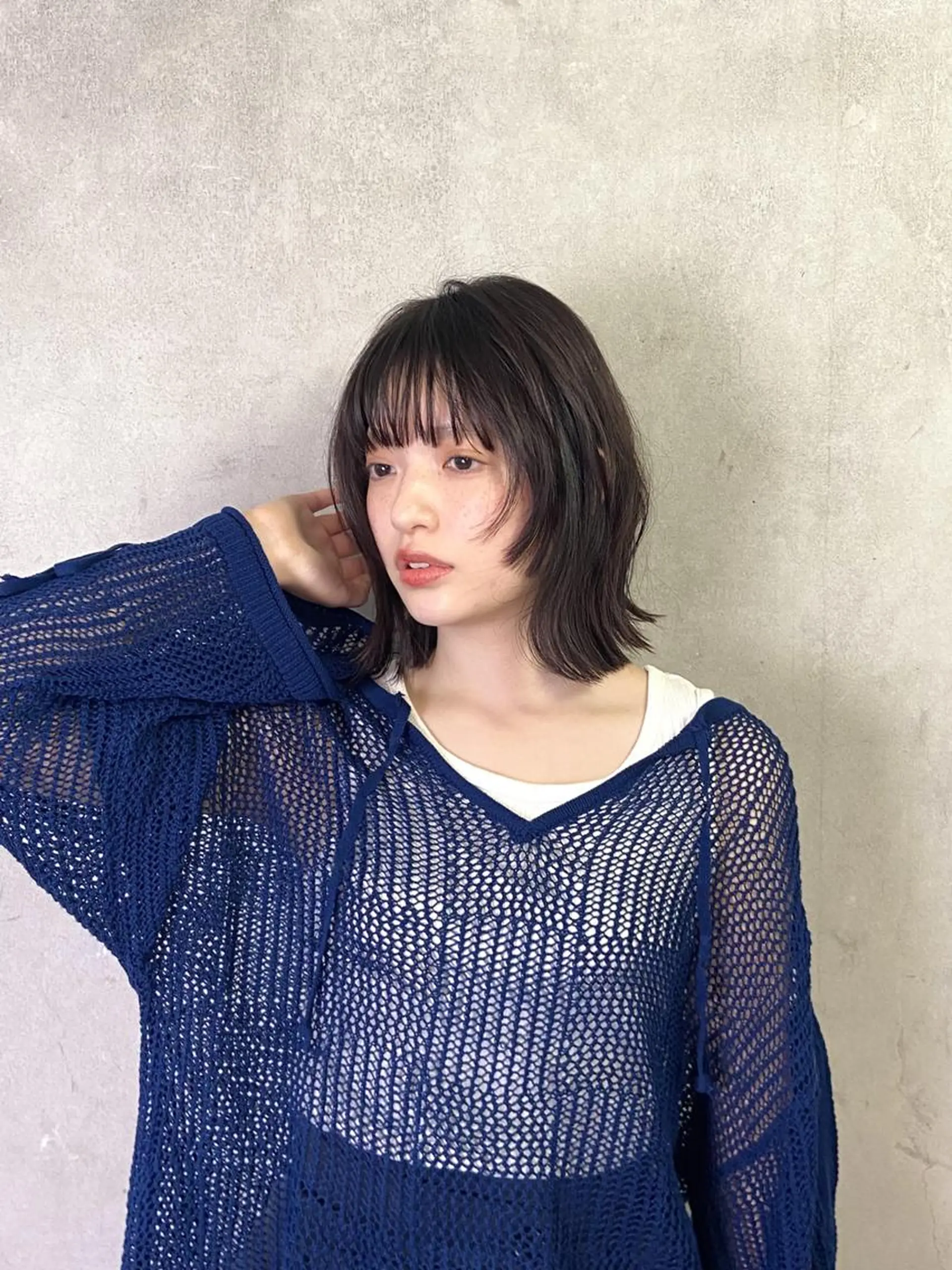 ミディアム カット トリートメント 髪質改善ストレート/ coiiはしもとはなのヘアスタイル