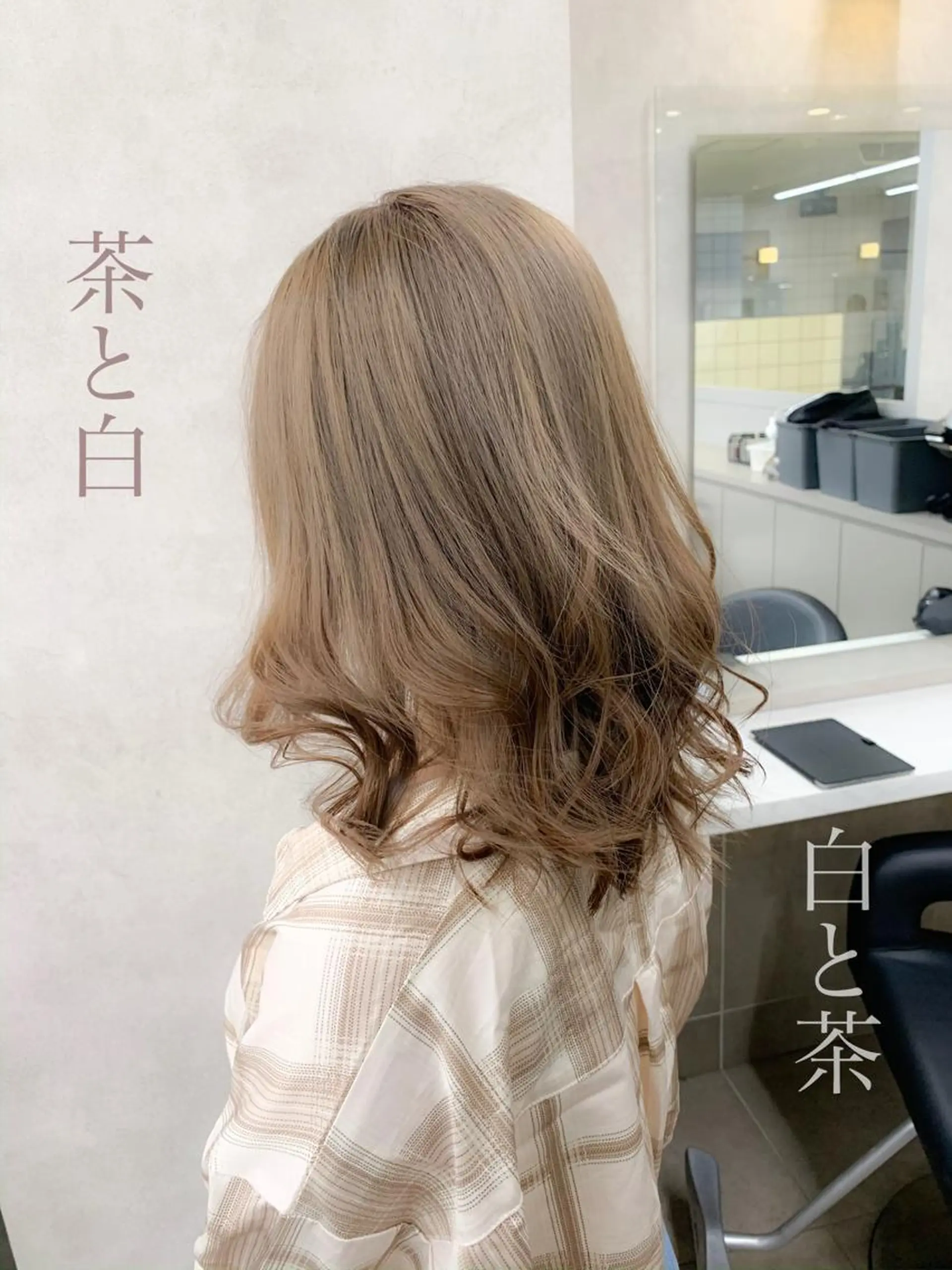 ミディアム カラー ヘアアレンジ 透明感カラー/ 韓国ヘア/縮毛矯正のヘアスタイル