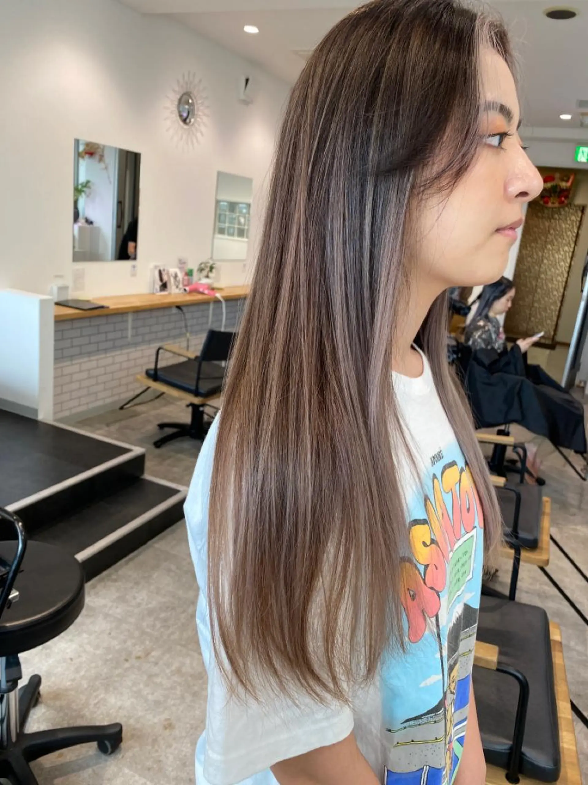 ミディアム カラー ミストバング  フェイスフレーミング カット ヘアカラー トリートメント JILBLAN京都 ショート/ハイライトのヘアスタイル