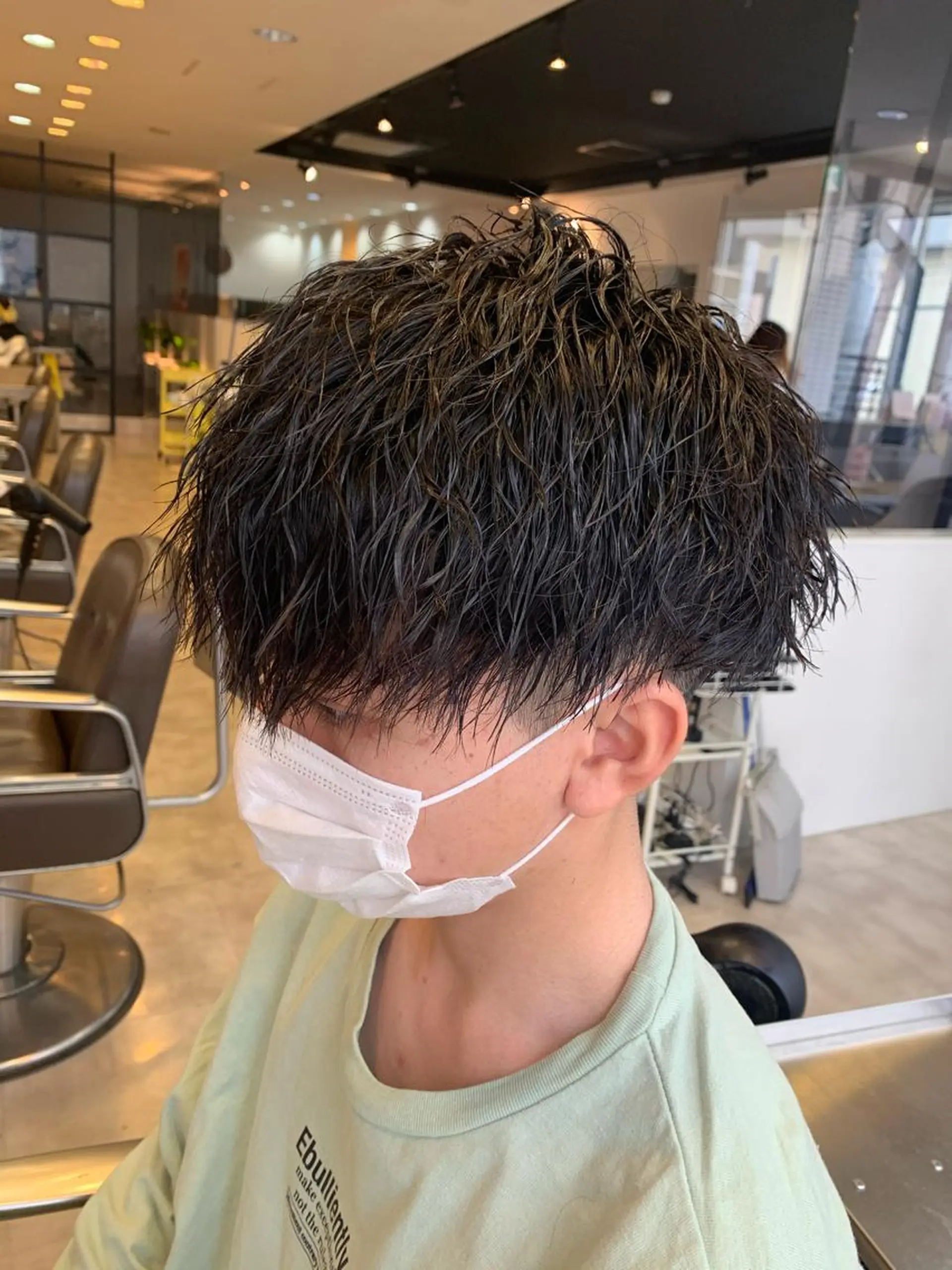 ショート メンズ メンズパーマ/難波/ 心斎橋　室園亮佑のヘアスタイル