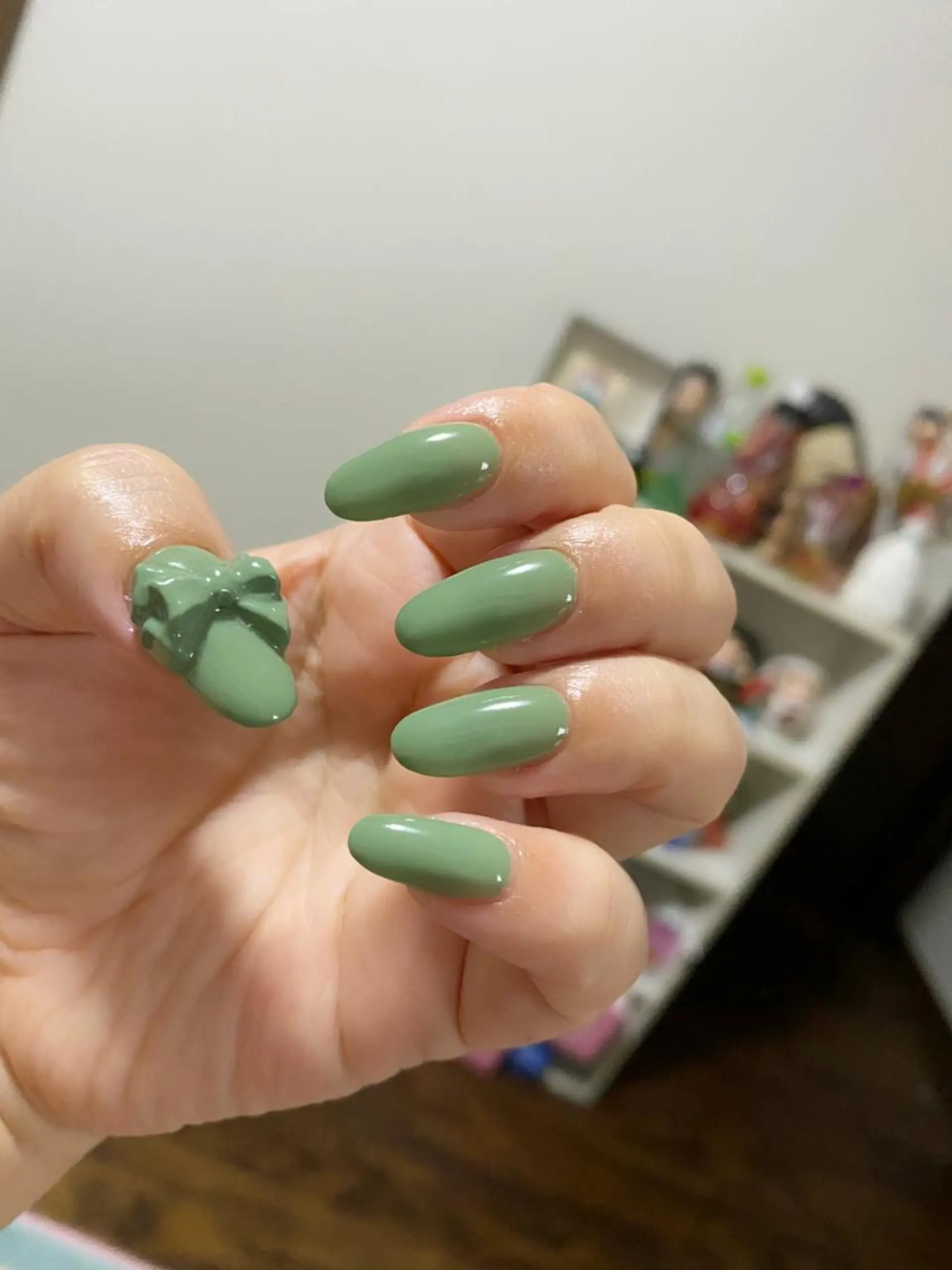 ロング ネイル リボン JadeBeauty Salonのネイルデザイン