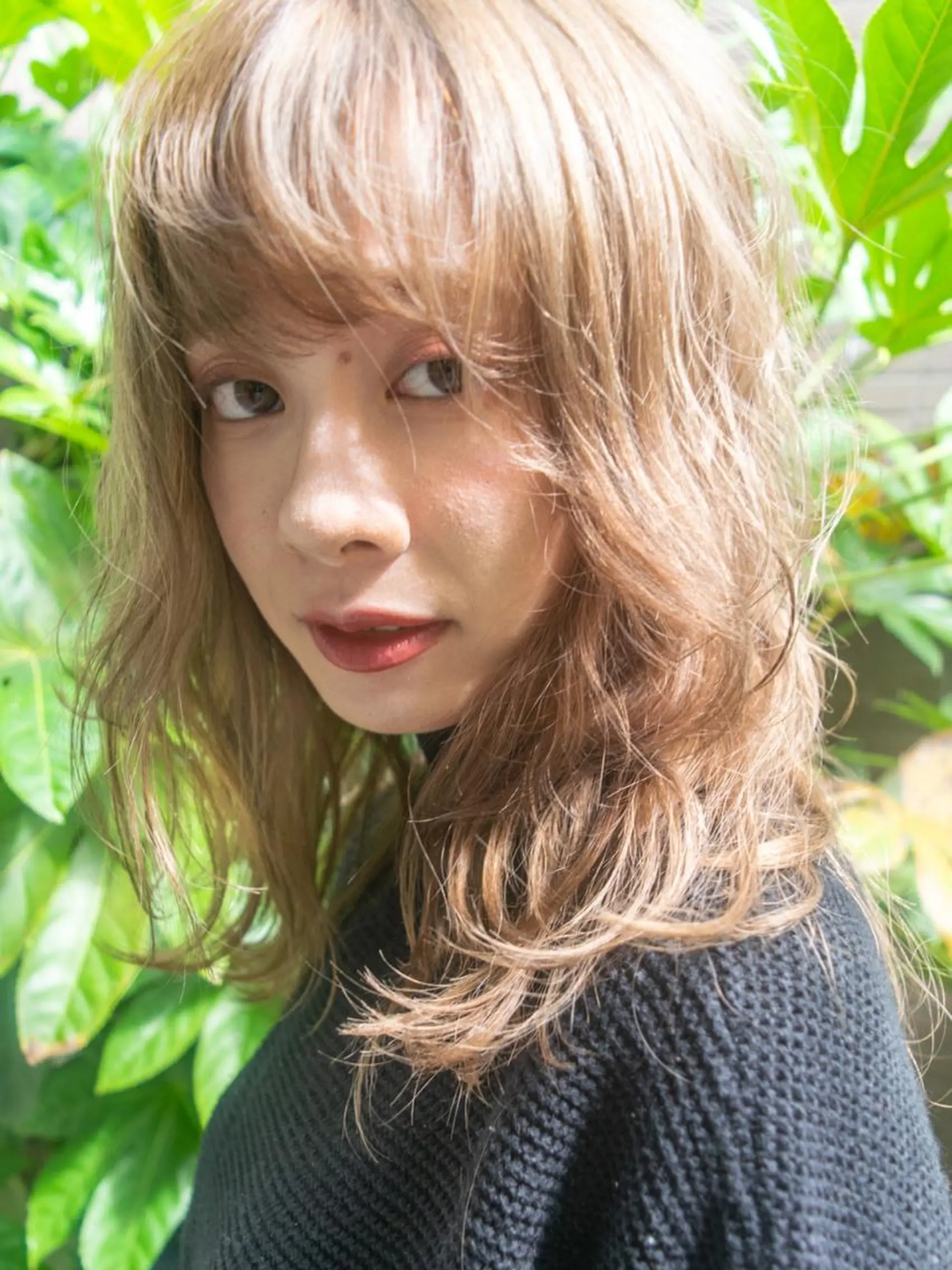 カラー ベージュカラー ミルクティーベージュ ヘアカラー ハイトーンカラー RYUのヘアスタイル