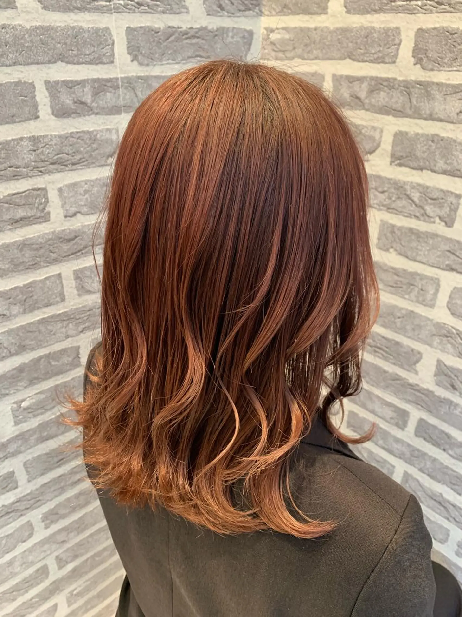 ミディアム カラー レッドカラー ヘアカラー Earth岩槻店 YAGIのヘアスタイル