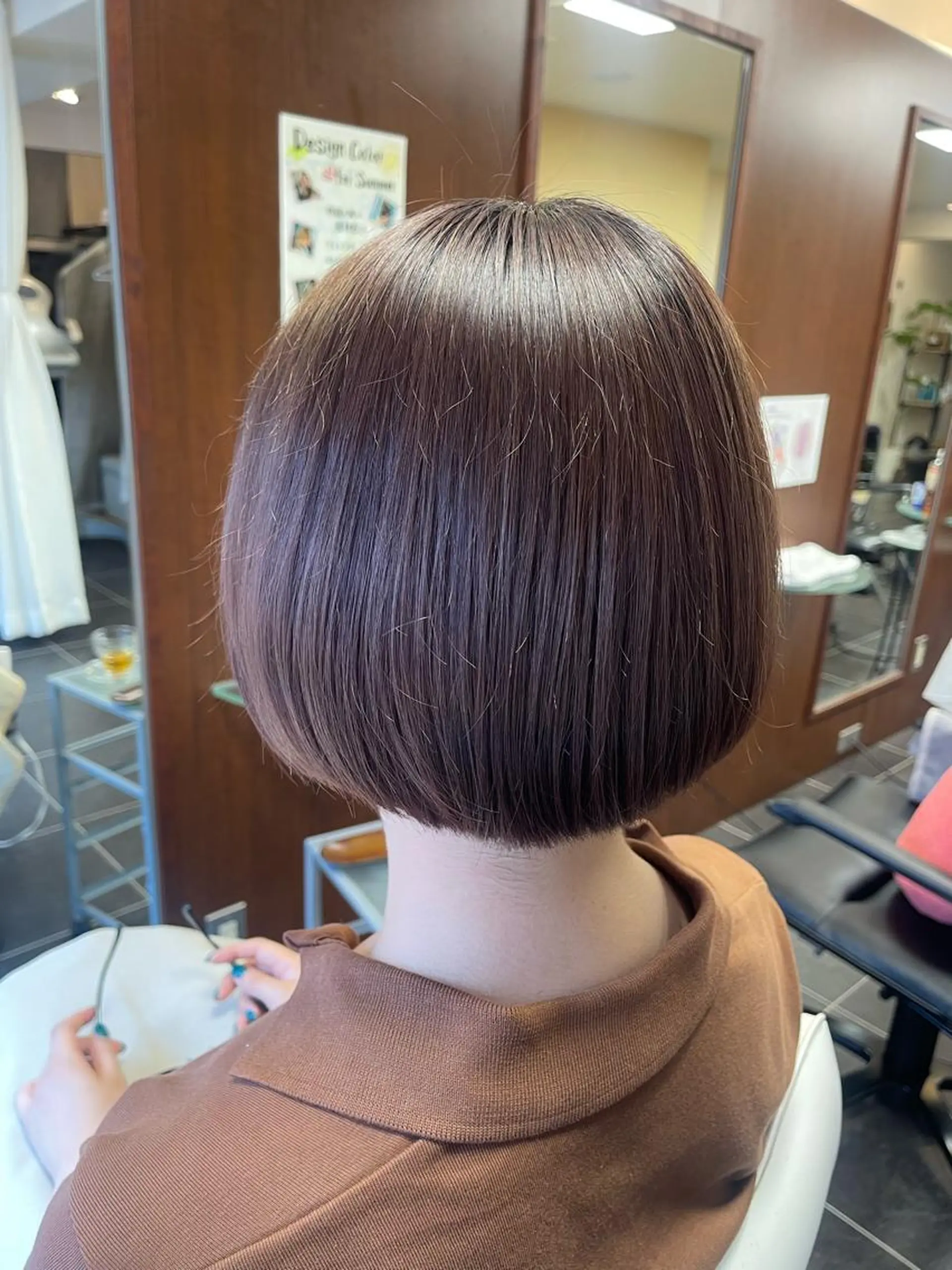 ショート カラー ブラウンカラー ピンクカラー ピンクブラウン 資生堂ビューティーサロン伊勢丹立川店所属・🫧🧴 木幡🧴🫧のヘアスタイル