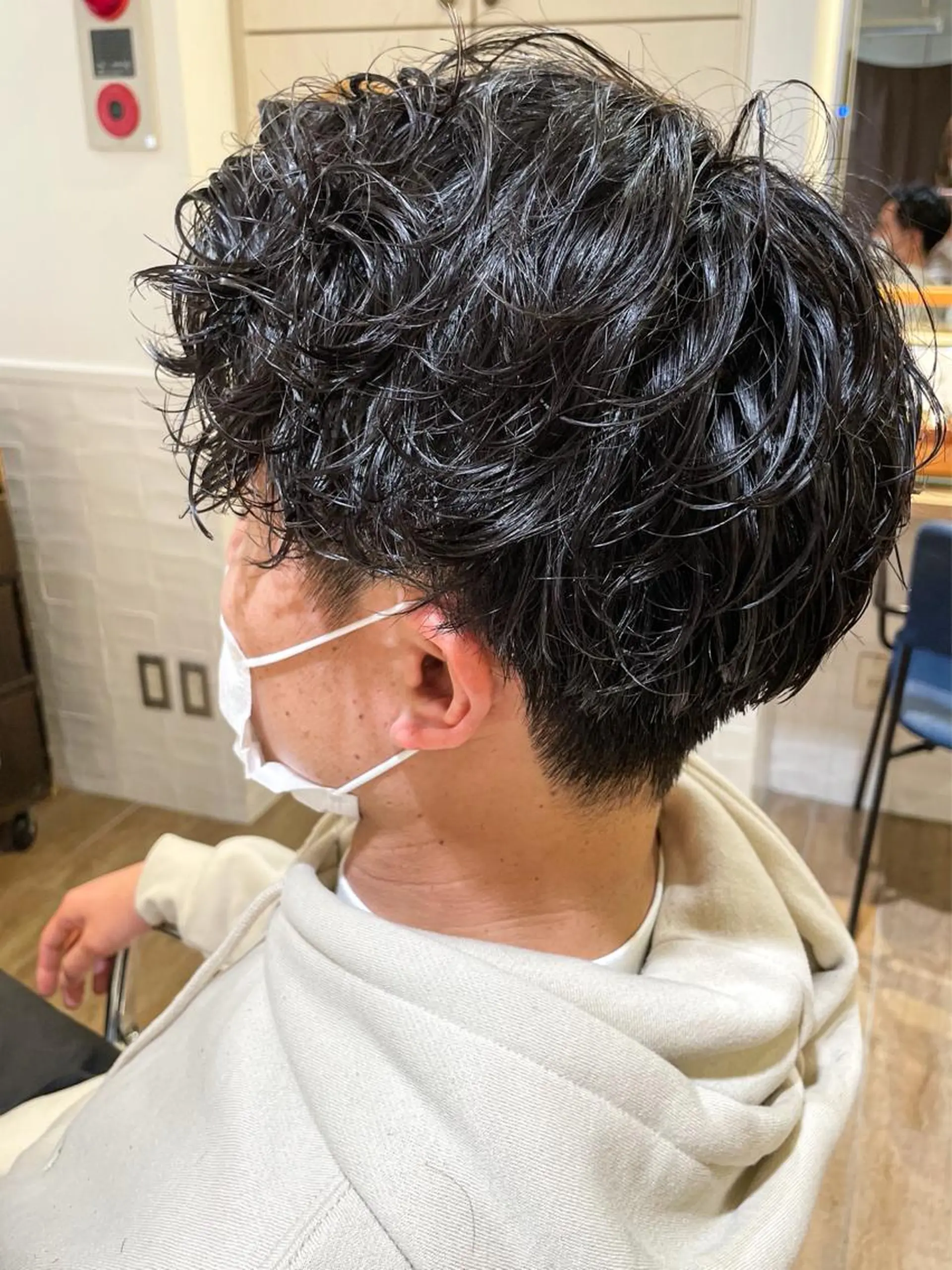 パーマ メンズ アップバング メンズパーマ ✨カラー支持No.1 🧸ワキ カナコ🧸のヘアスタイル