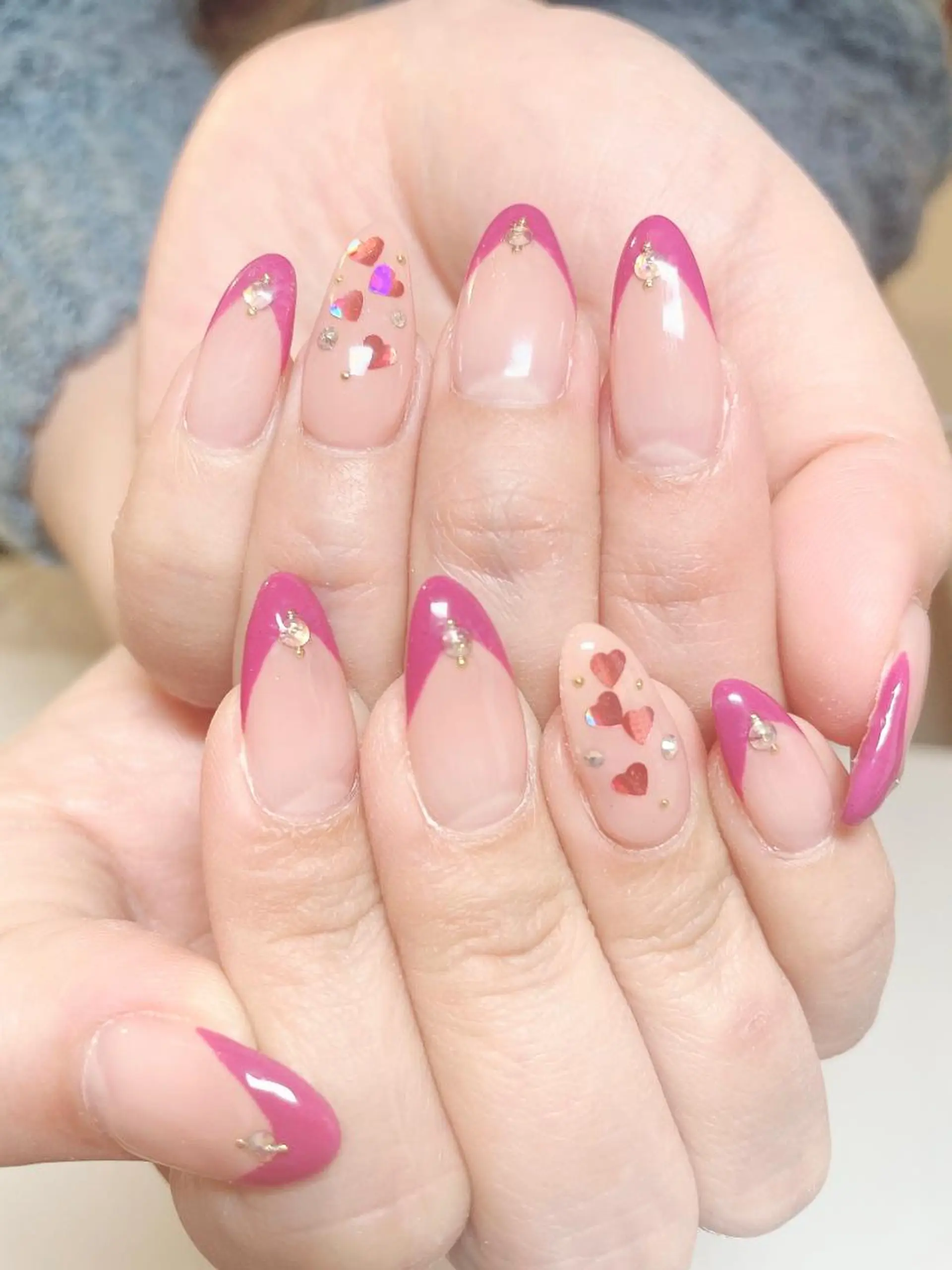 ネイル バレンタイン ハンドネイル Nail room Lunaのネイルデザイン