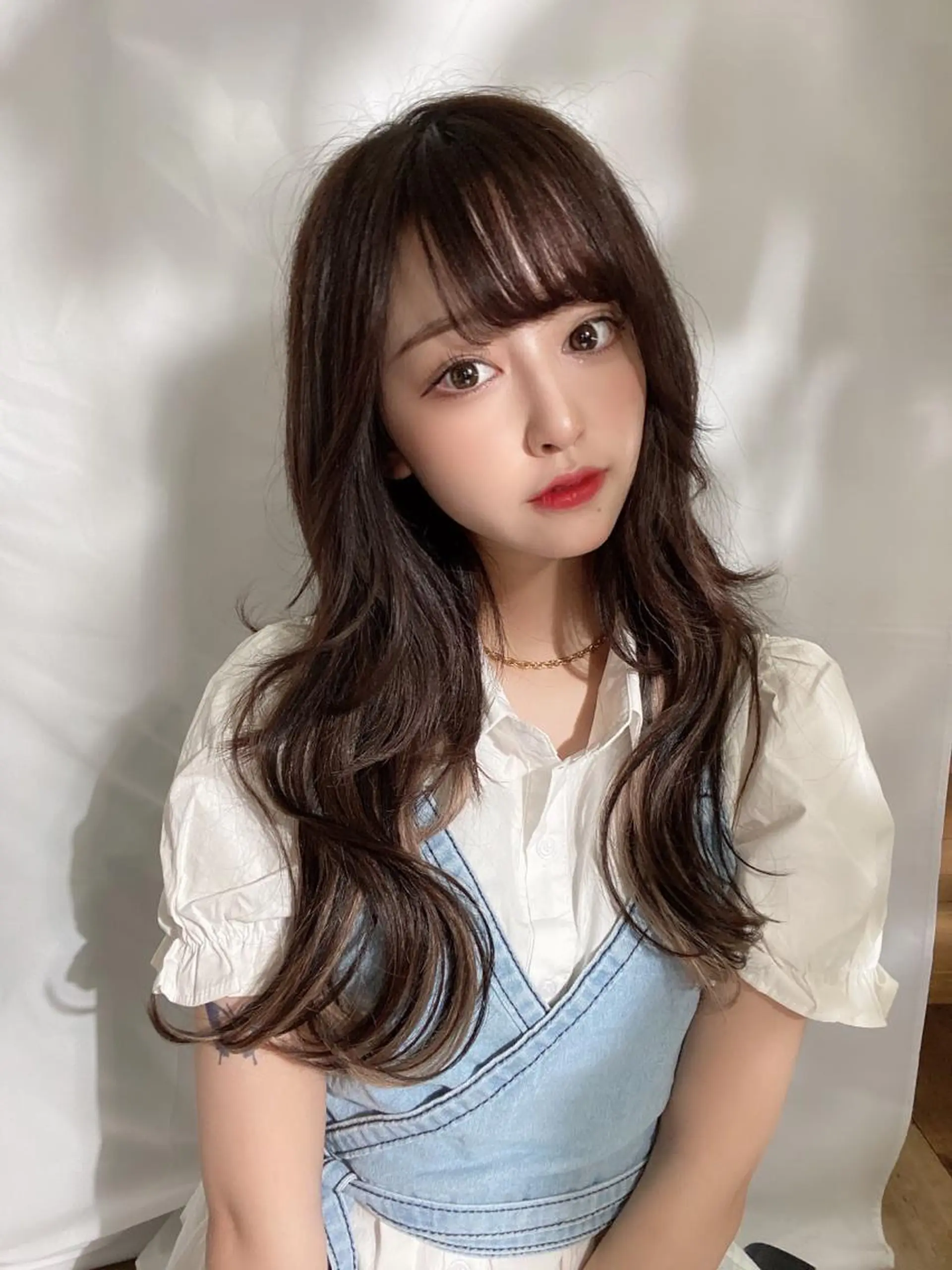 ロング カラー バレイヤージュ ブリーチ ケアブリーチ ダブルカラー ハイライトカラー ヘアカラー トリートメント 新宿✨レイヤーカット 韓国ヘア/坂本亜裟海のヘアスタイル