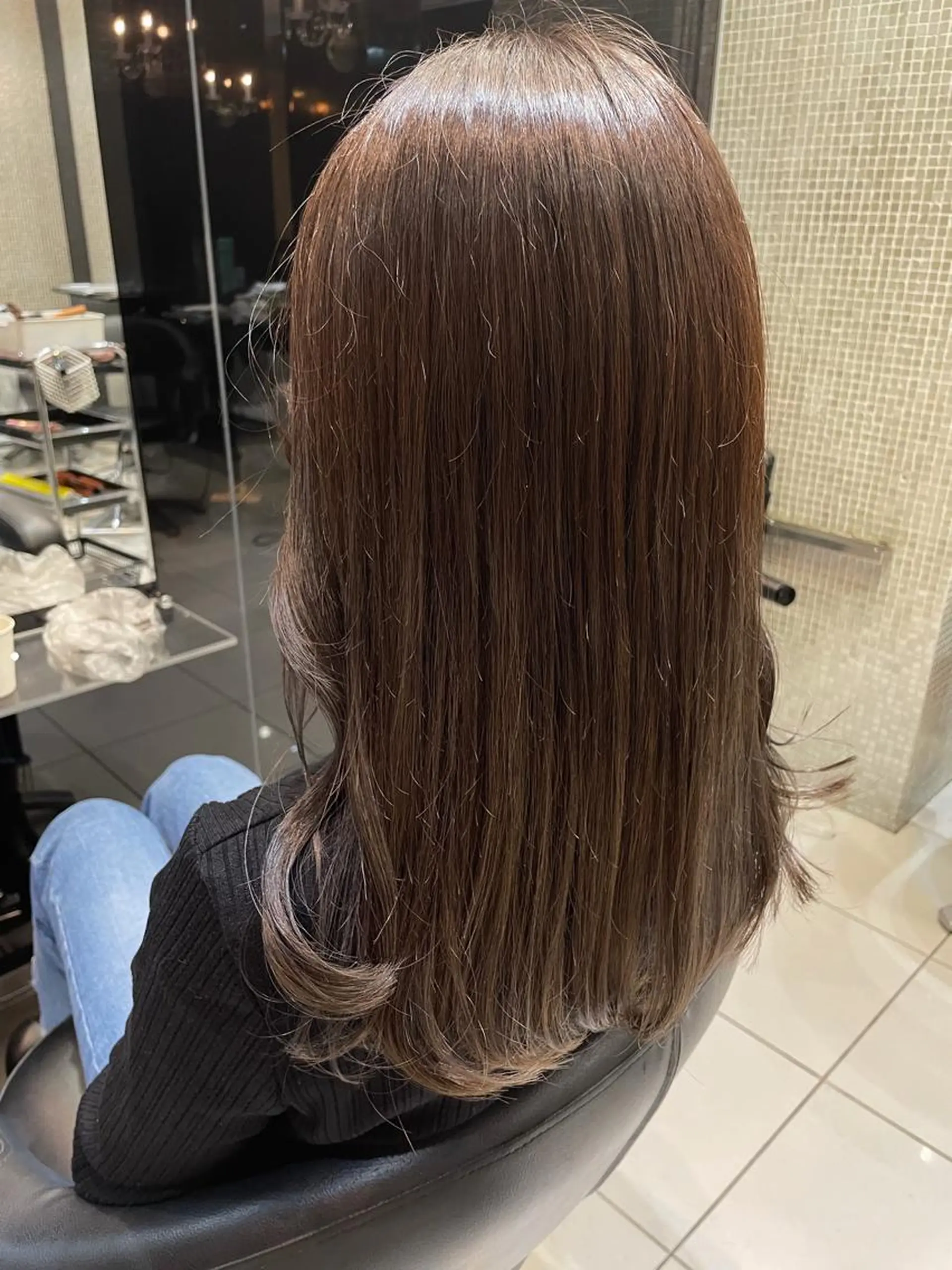 セミロング カラー アッシュ ラベンダーカラー ラベンダーアッシュ ヘアカラー トリートメント 女性リピ90%🍨 🩷佐藤みずきのヘアスタイル