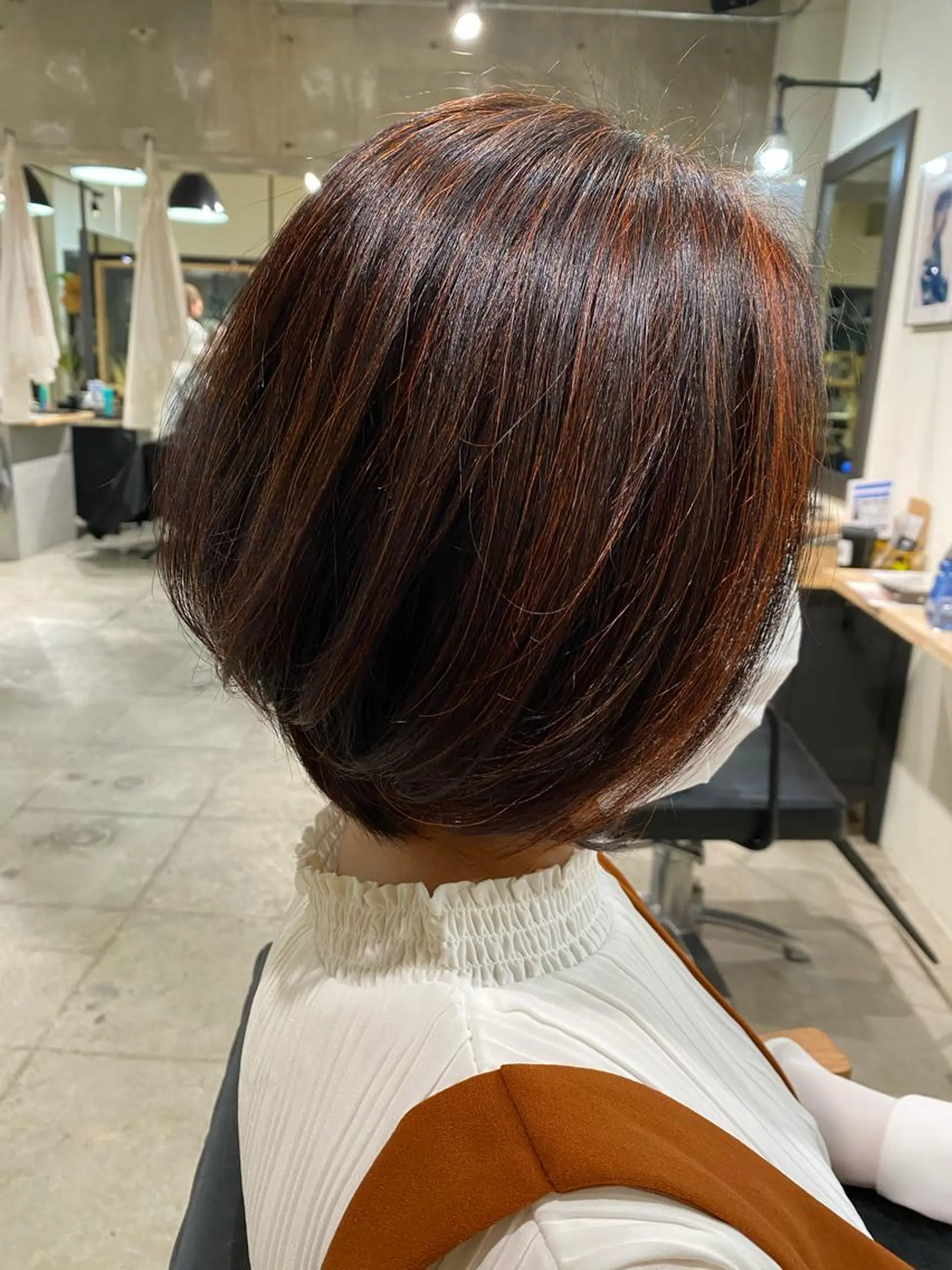 ショート カット ヘアカラー トリートメント 顔まわりカット/金山 /大園芽依のヘアスタイル