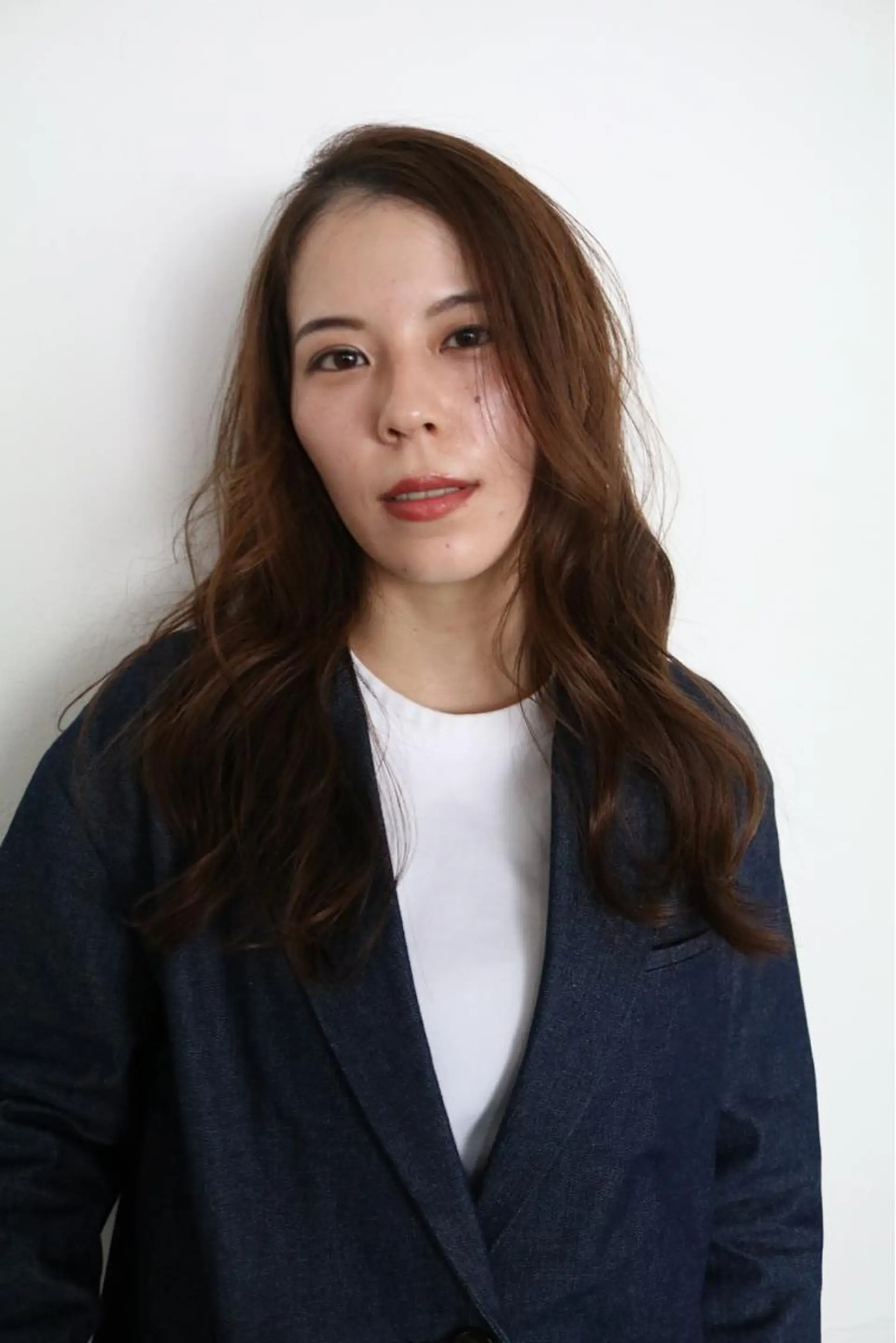 ロング アッシュ カット ヘアカラー トリートメント ボブ/透明感カラー 岸本涼奈のヘアスタイル