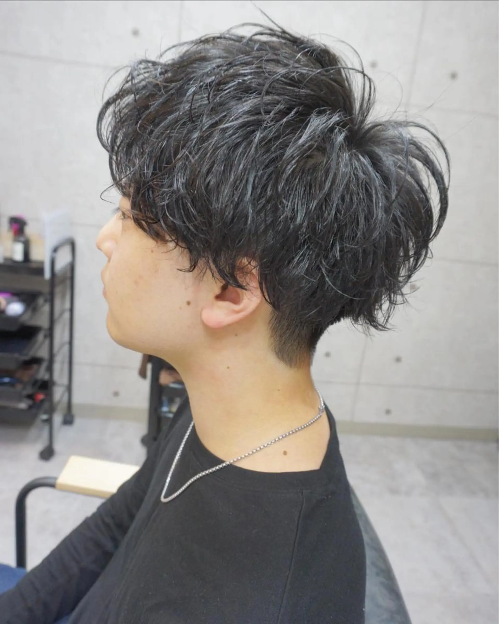 メンズ アップバング メンズパーマ カット パーマ トリートメント hair teria ryu 大塚のヘアスタイル