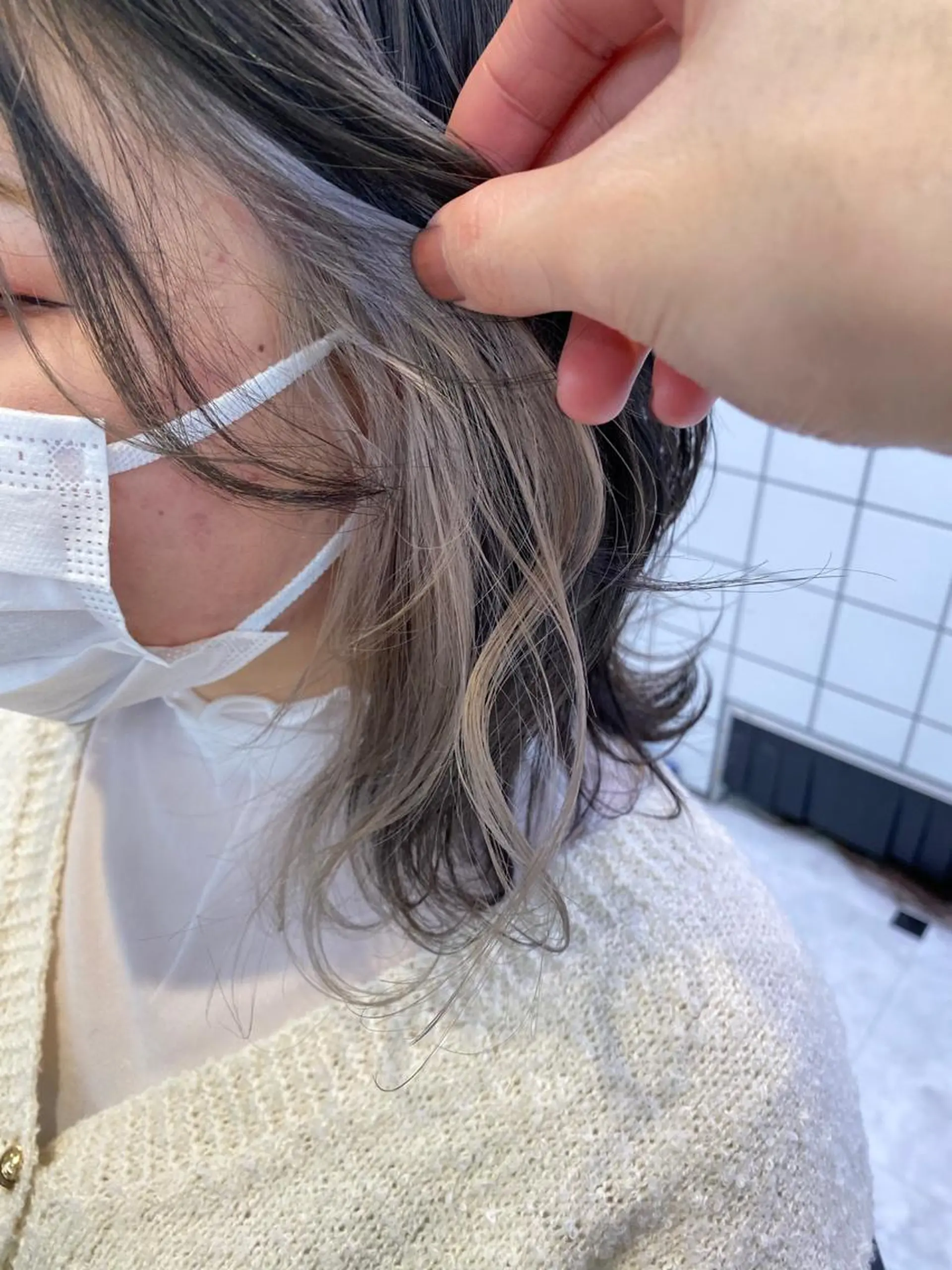 ロング カラー ヘアカラー トリートメント ケアブリーチ 韓国レイヤーKYONのヘアスタイル
