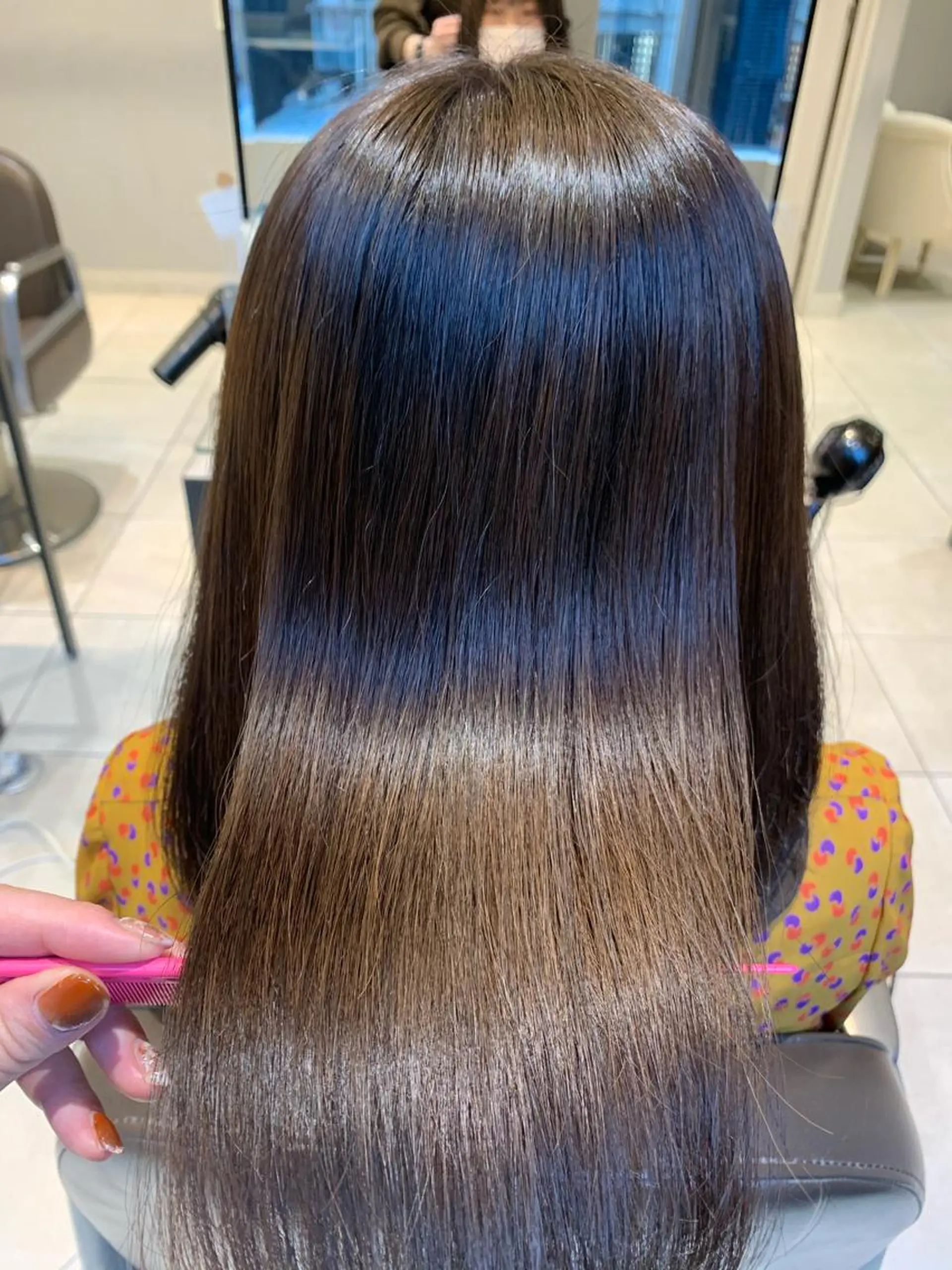 ミディアム カラー パーマ キッズ グレージュ 髪質改善 トリートメント 酸熱トリートメント カット ヘアカラー トリートメント 酸熱トリートメント/ 髪質改善🌟玉井香奈のヘアスタイル