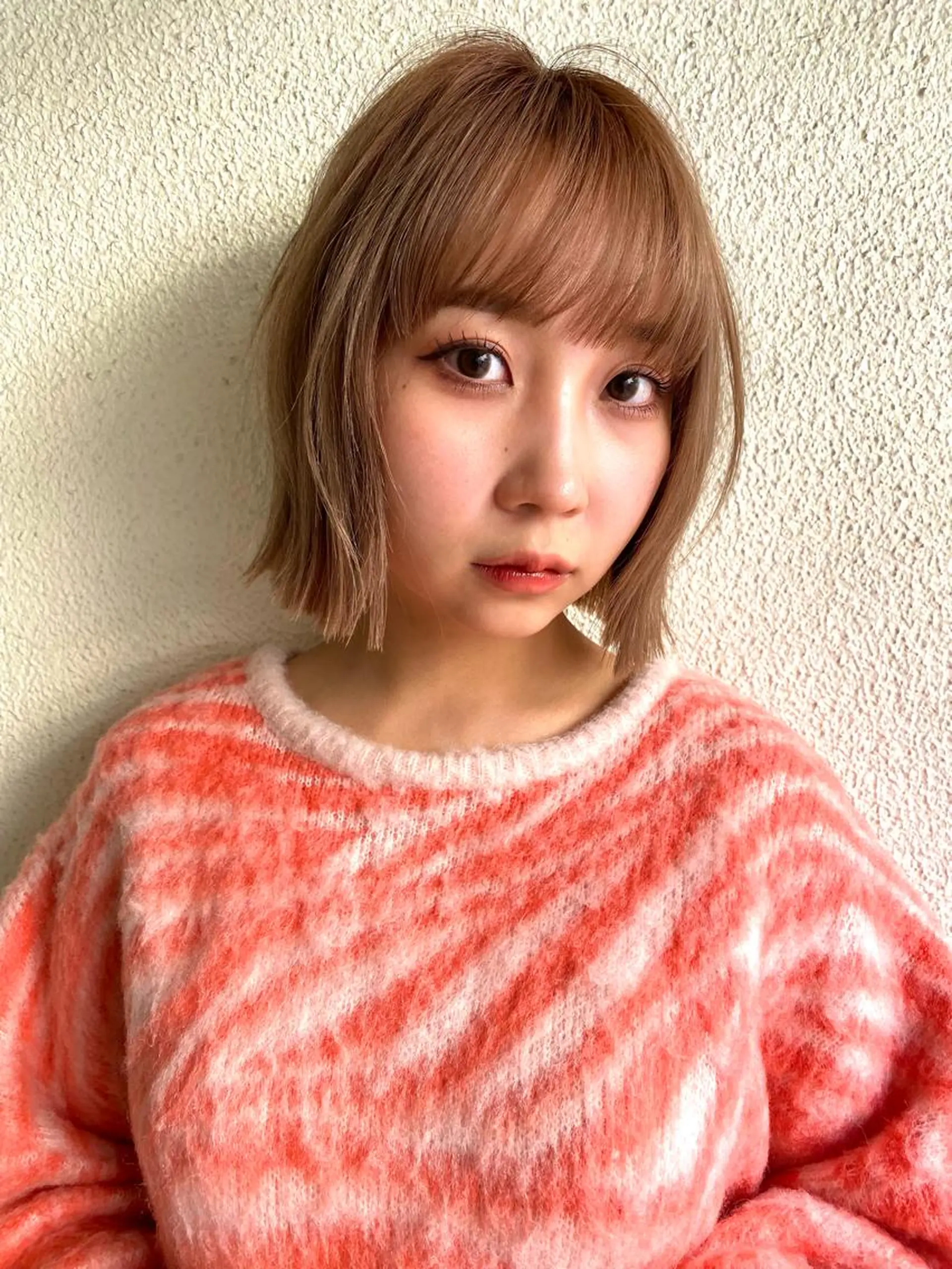 ショート カラー 切りっぱなしボブ ベージュカラー ブリーチ ケアブリーチ ボブ Pia hair Design Yakuin所属・Pia ツボイ ケイタのヘアスタイル