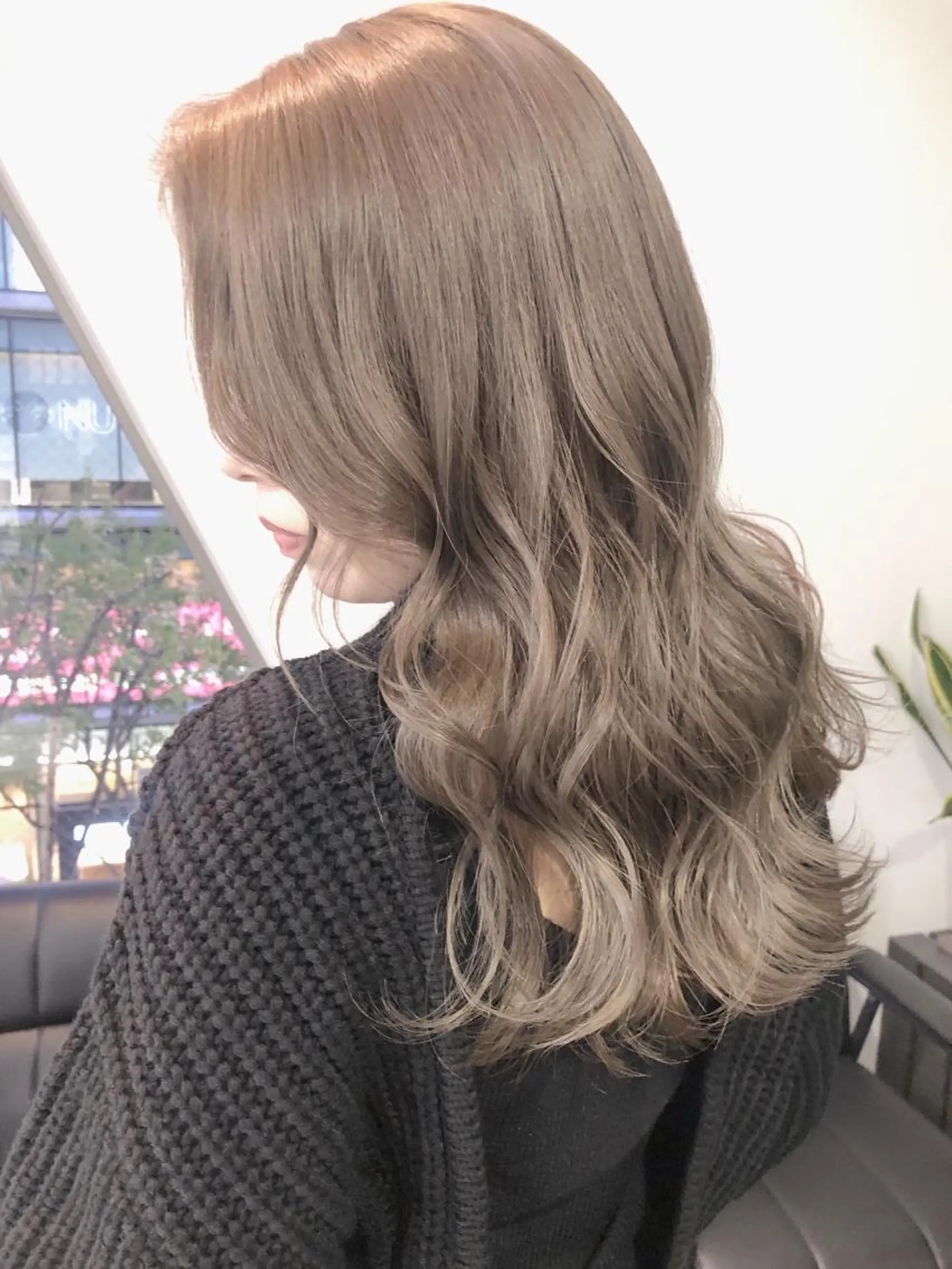 セミロング カラー ベージュカラー ヘアカラー トリートメント GiseL天神カラー 髪質改善/ブリーチのヘアスタイル