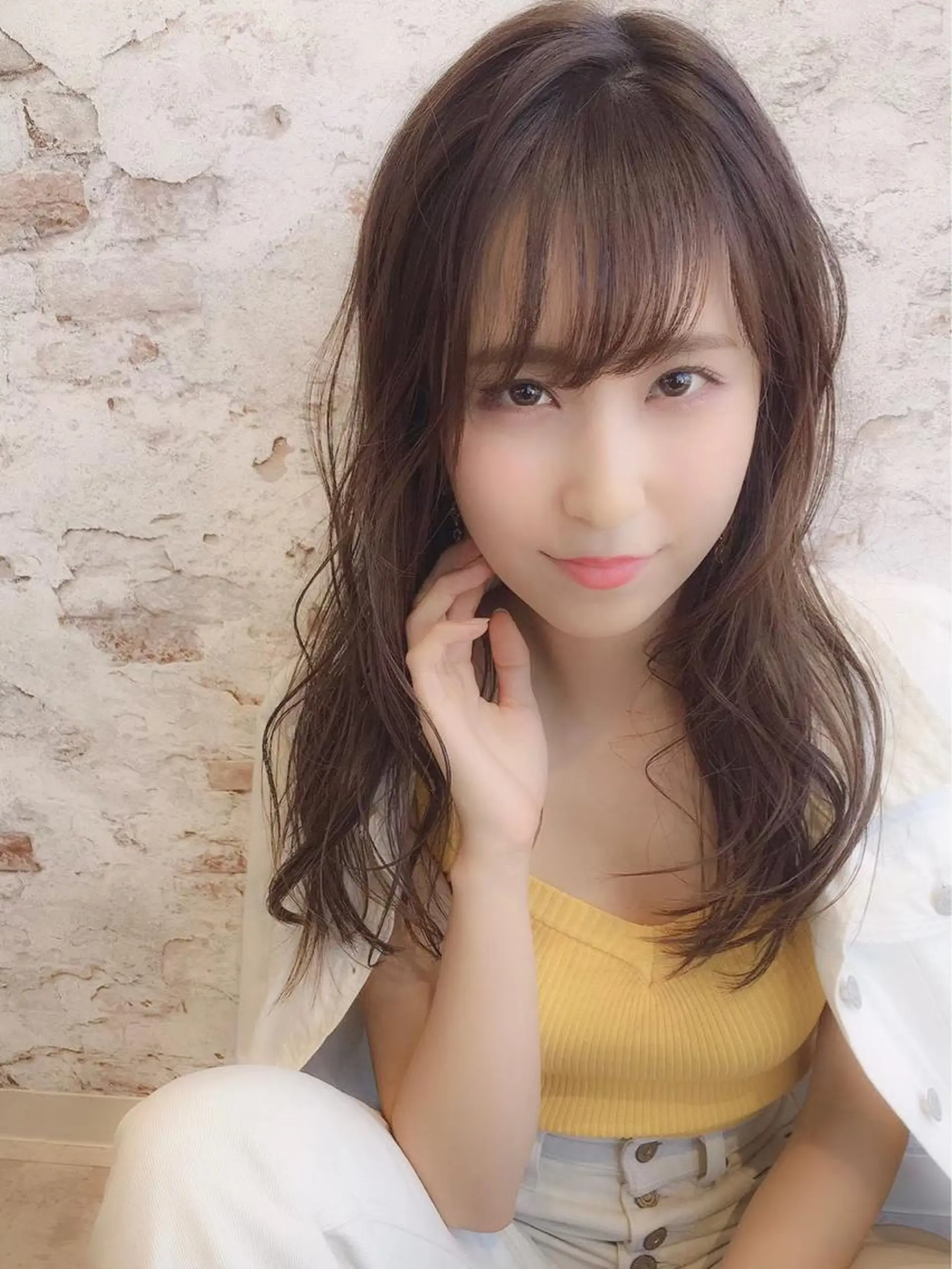 ミディアム カラー ヘアアレンジ イルミナカラー 當間 大知のヘアスタイル