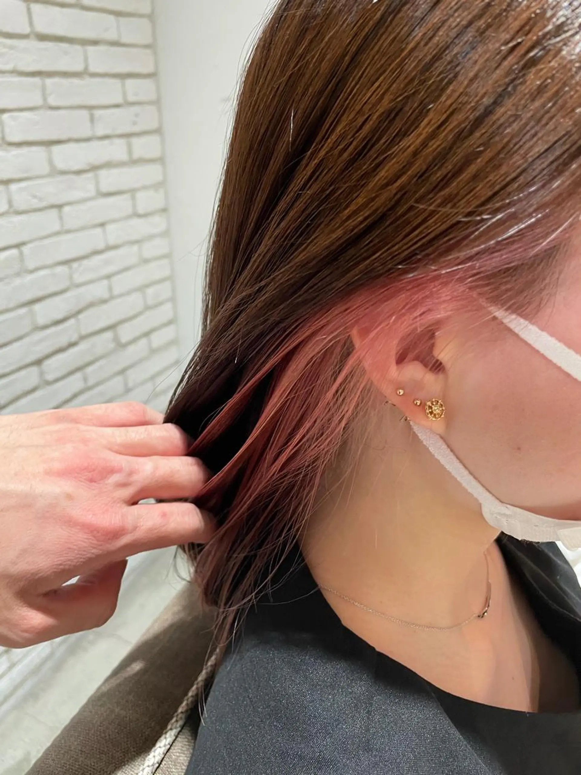 ミディアム ヘアカラー 新宿韓国風レイヤー カット内田智大のヘアスタイル