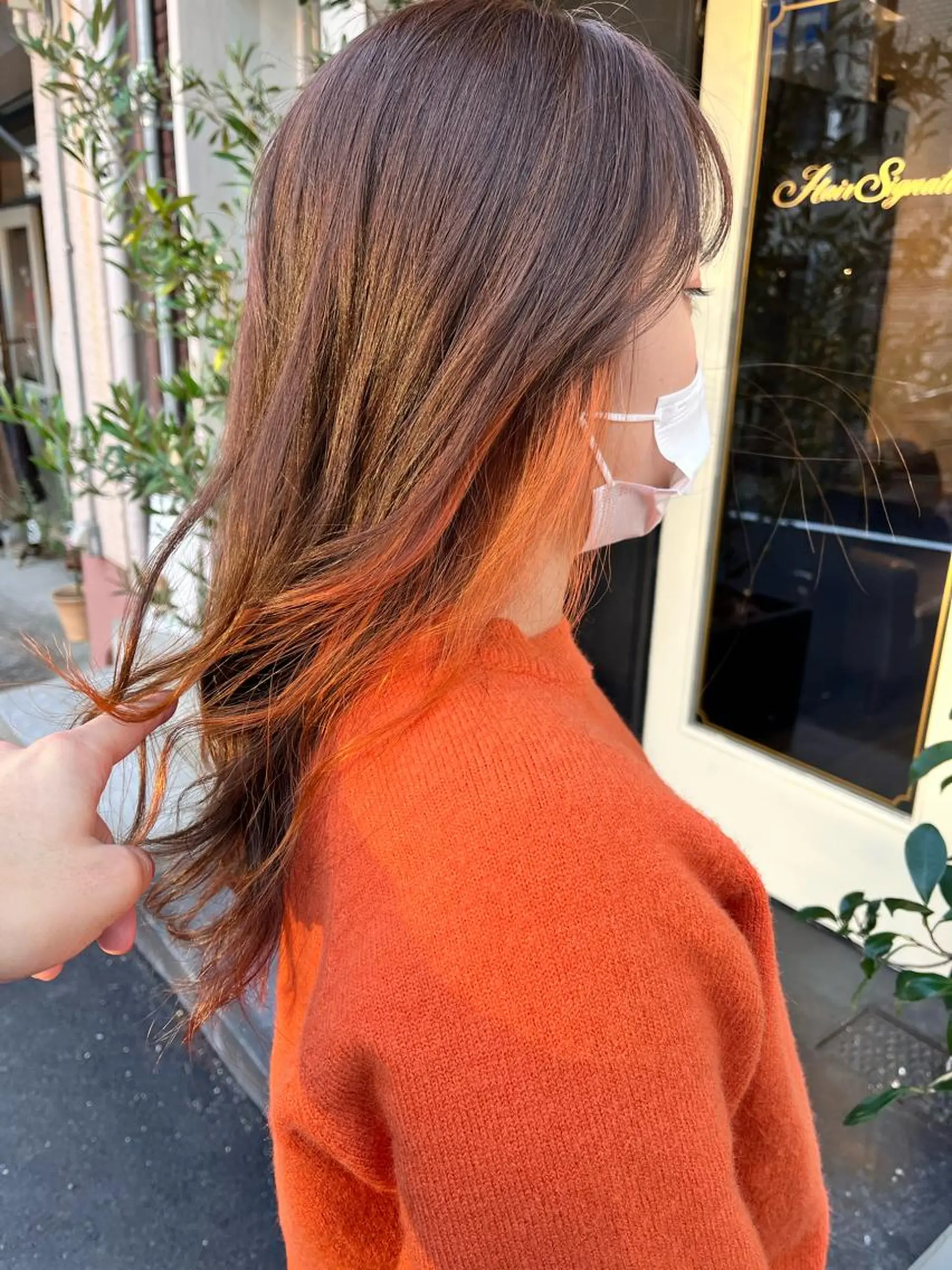 セミロング カラー SALOWIN神戸三宮店所属・【美髪を叶える】中谷 彰宏（アキ)のヘアスタイル