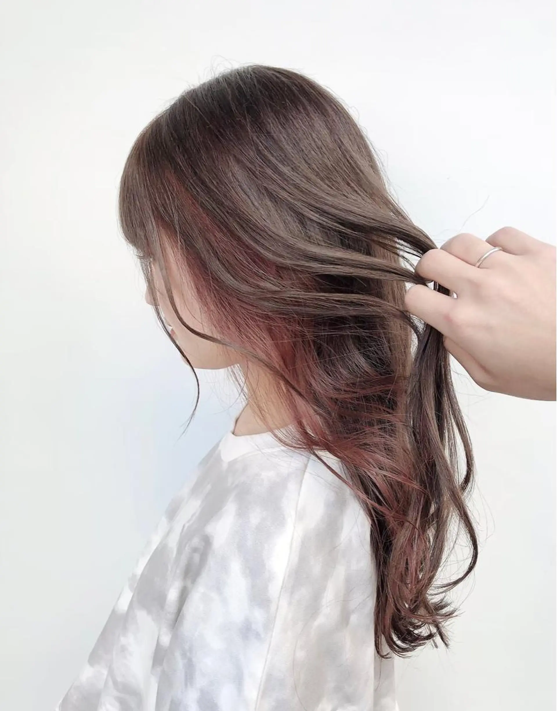 ロング ヘアカラー トリートメント 髪質改善×潤艶カラー ⭐️岡田崇彰のヘアスタイル