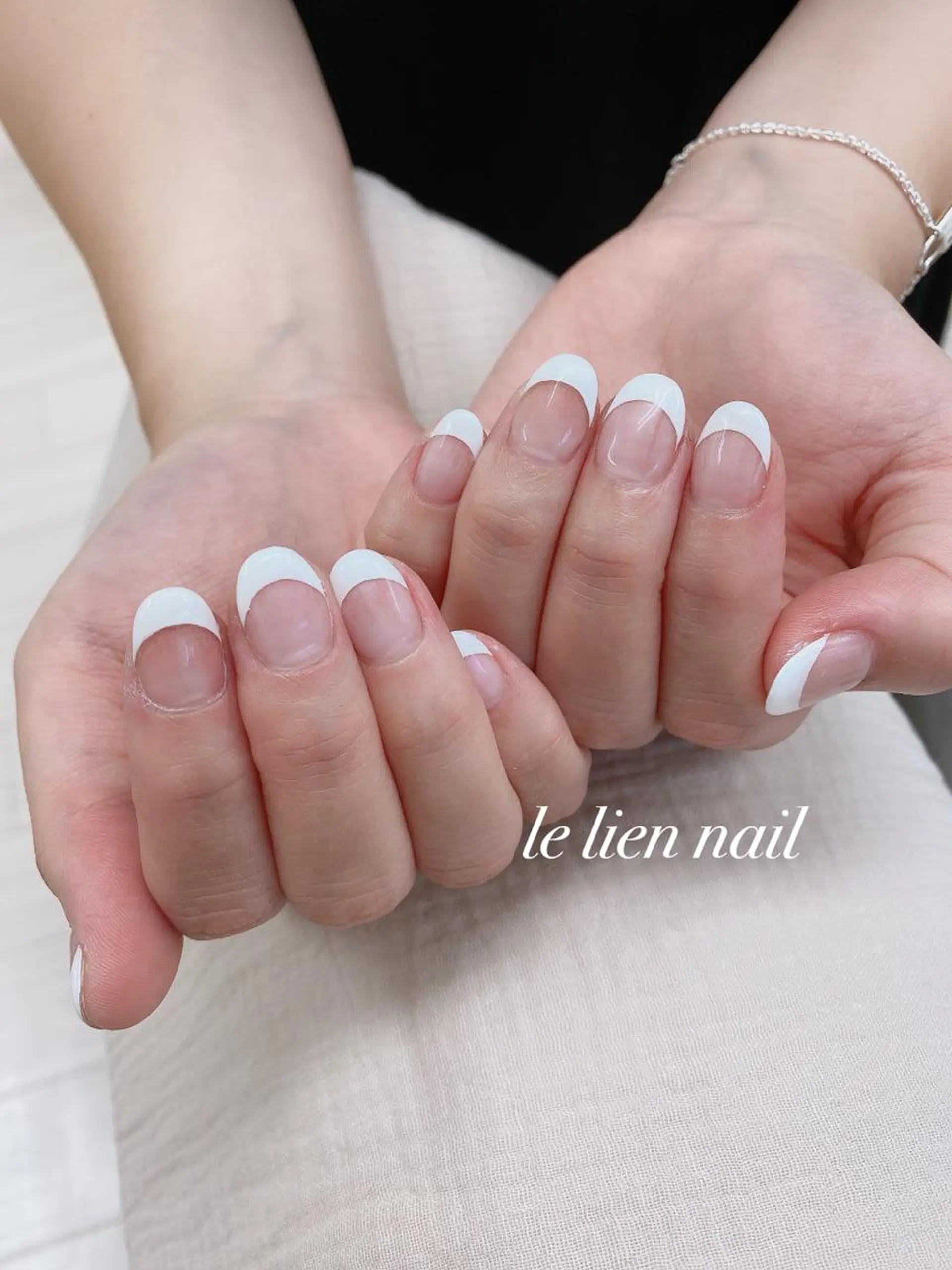 ネイル フレンチネイル シンプルネイル le lien nailのネイルデザイン