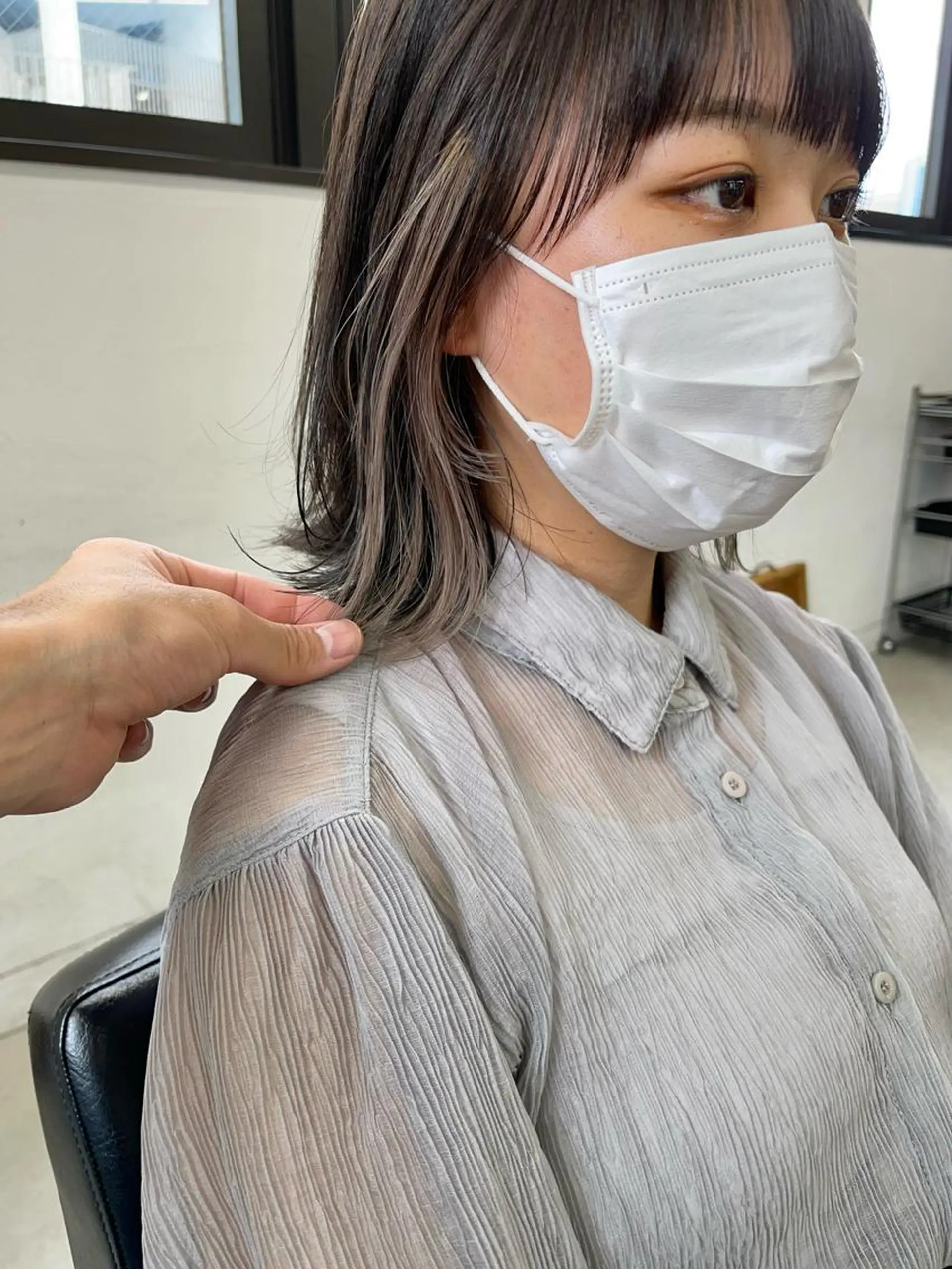 ミディアム カラー カット ヘアカラー トリートメント ブリーチダブルカラー 【koide】のヘアスタイル