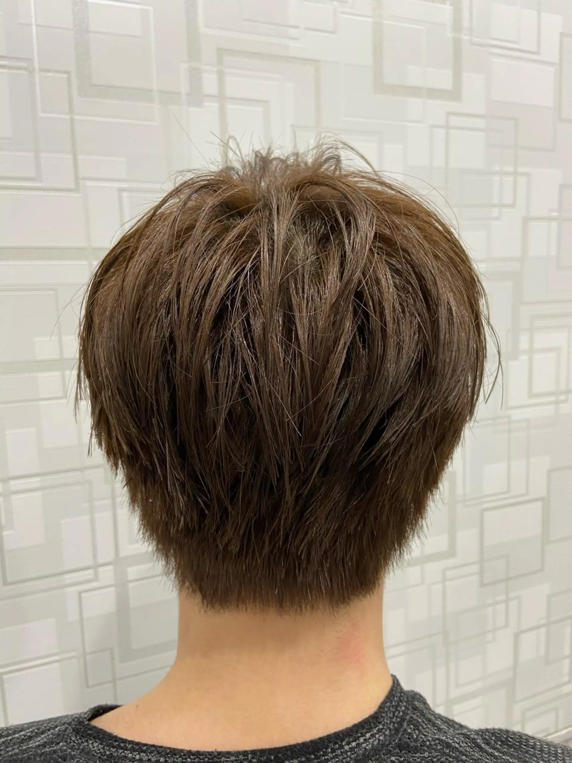 ショート メンズ カットパーマ✂️ 小坂田玲亜のヘアスタイル