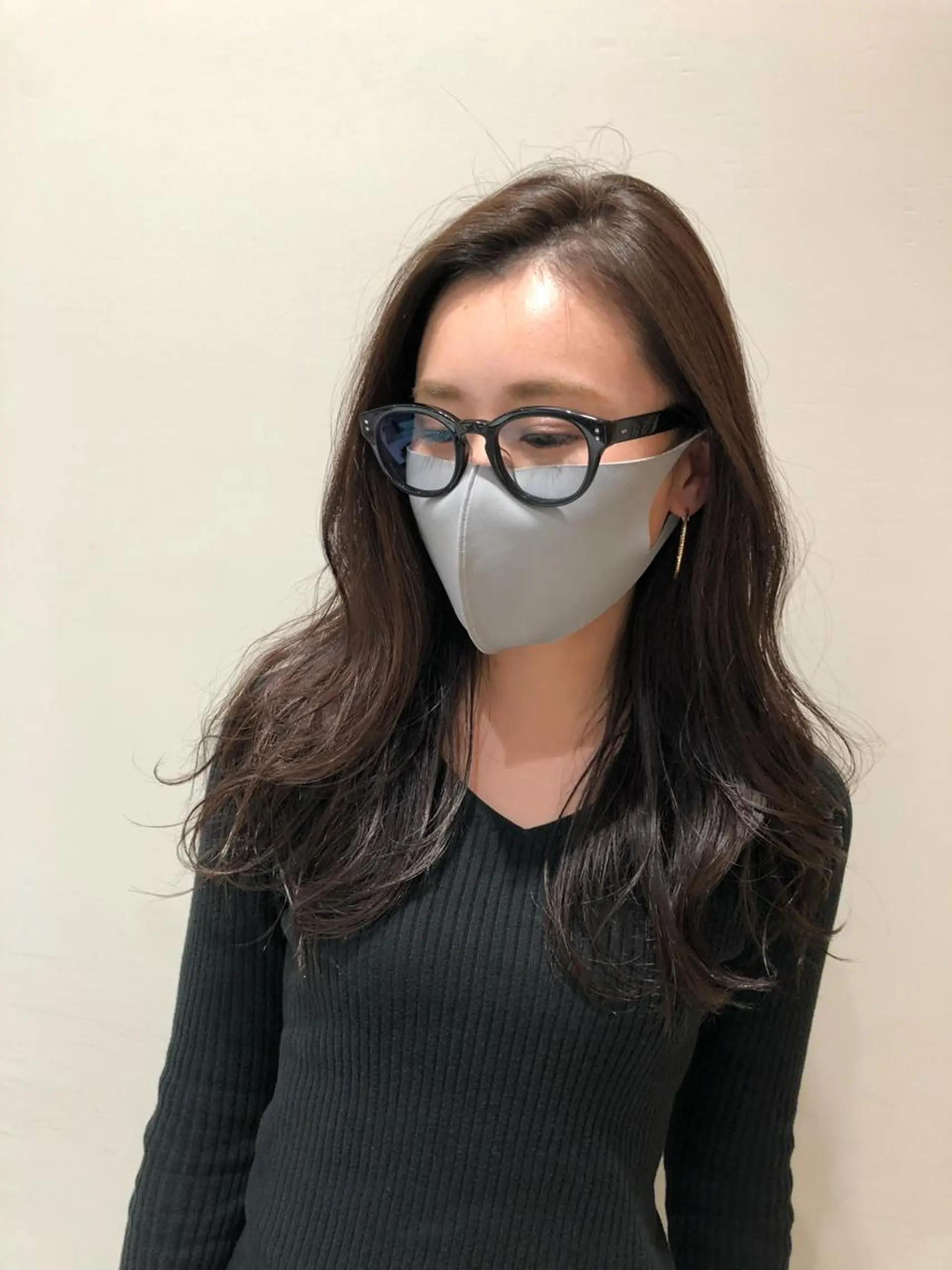 セミロング ボブパーマ ウルフパーマのヘアスタイル