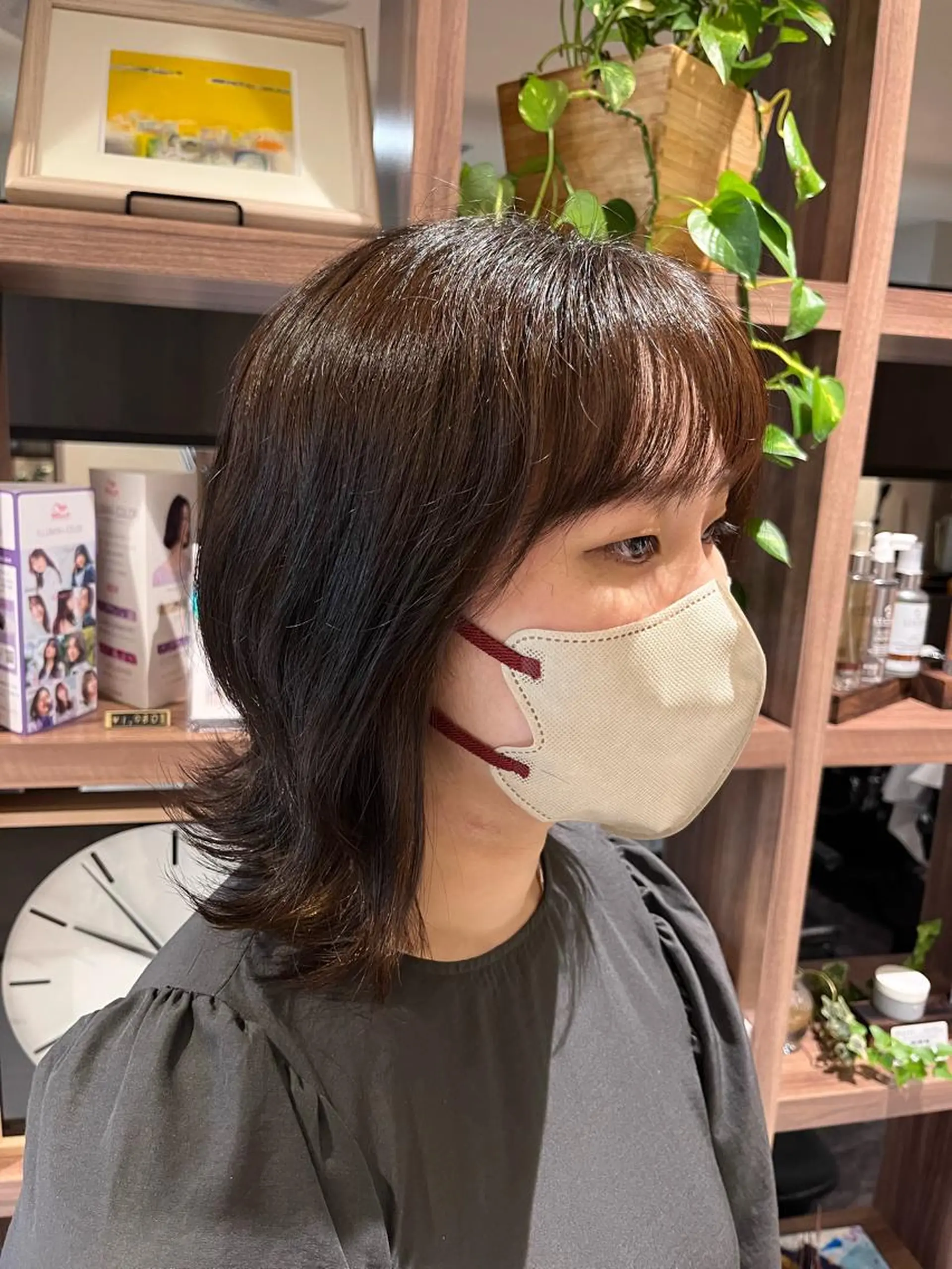 ミディアム ボブ くびれヘア ウルフカット dogstar小林諒 レイヤー/パーマのヘアスタイル