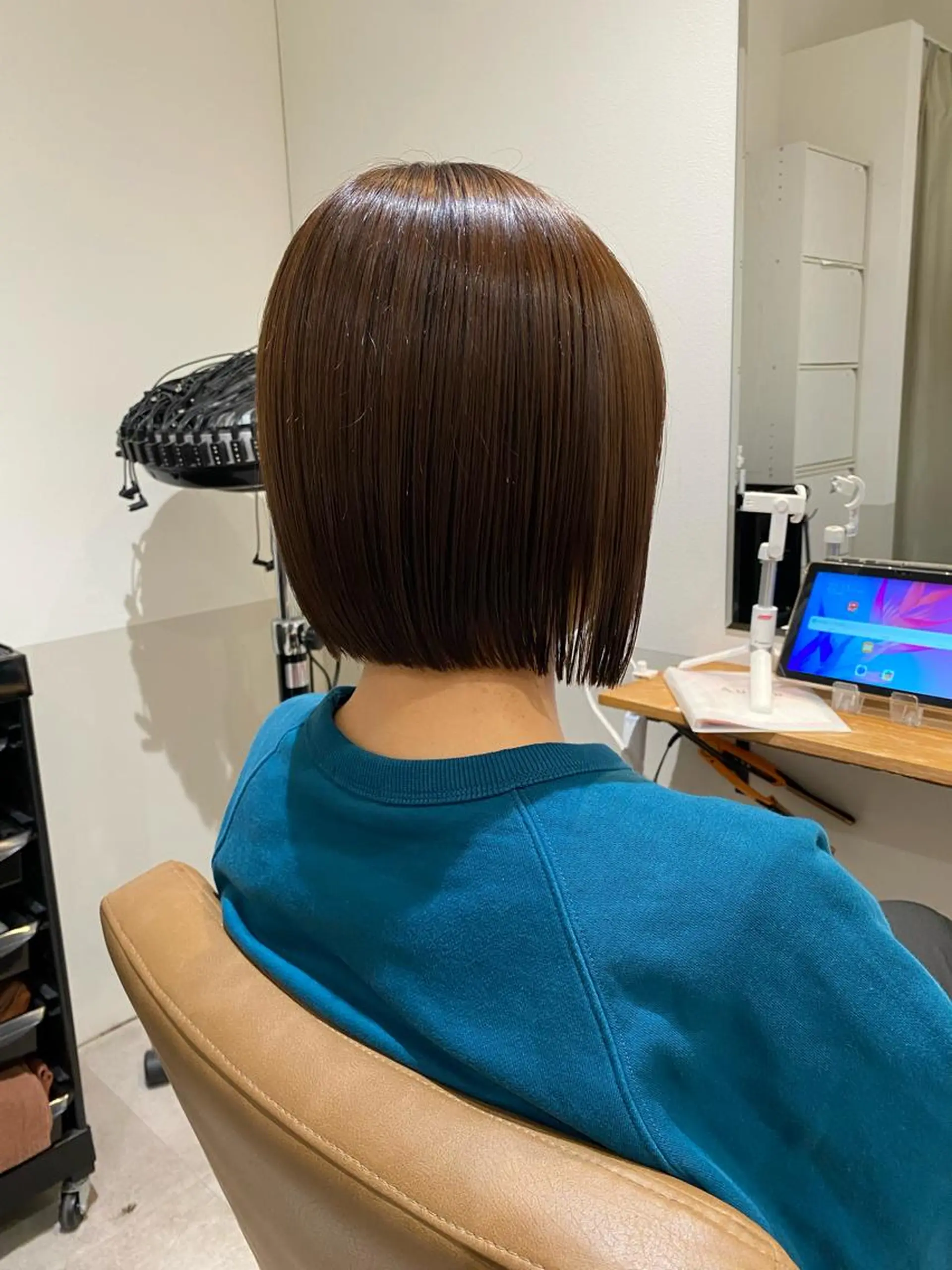 ミディアム カラー ボブ カット トリートメント クロスパーマ🥇韓国 ヘア🇰🇷濵田航希のヘアスタイル