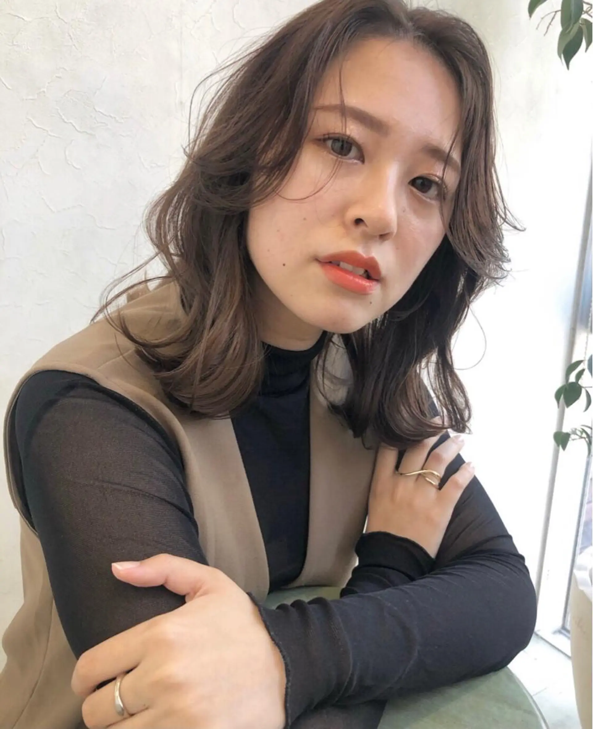 ミディアム カラー nakahara madokaのヘアスタイル