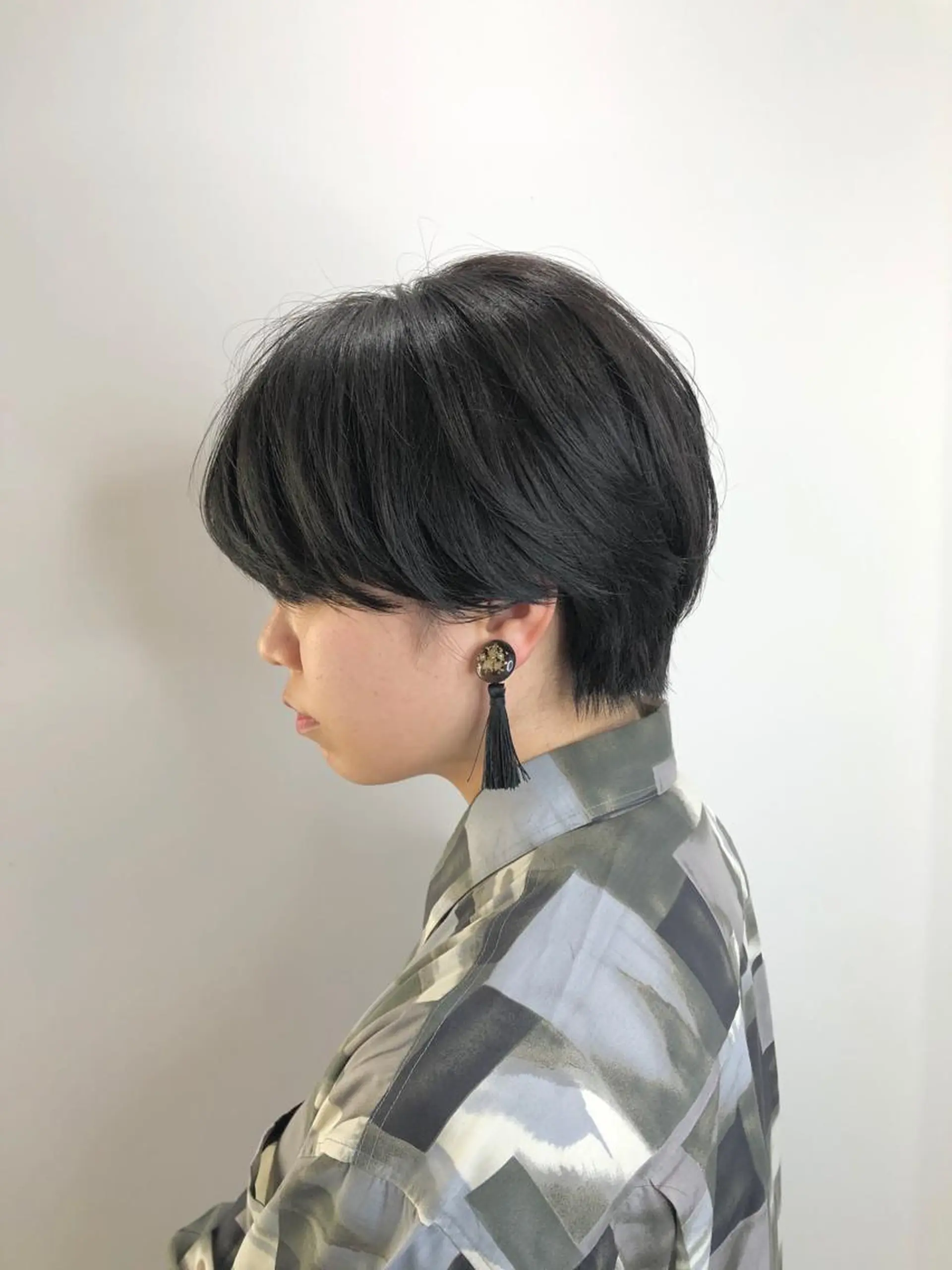 ショート カラー 黒髪 ナチュラルブラック ショートヘア ☕️ベージュカラー 内藤光哉☕️のヘアスタイル