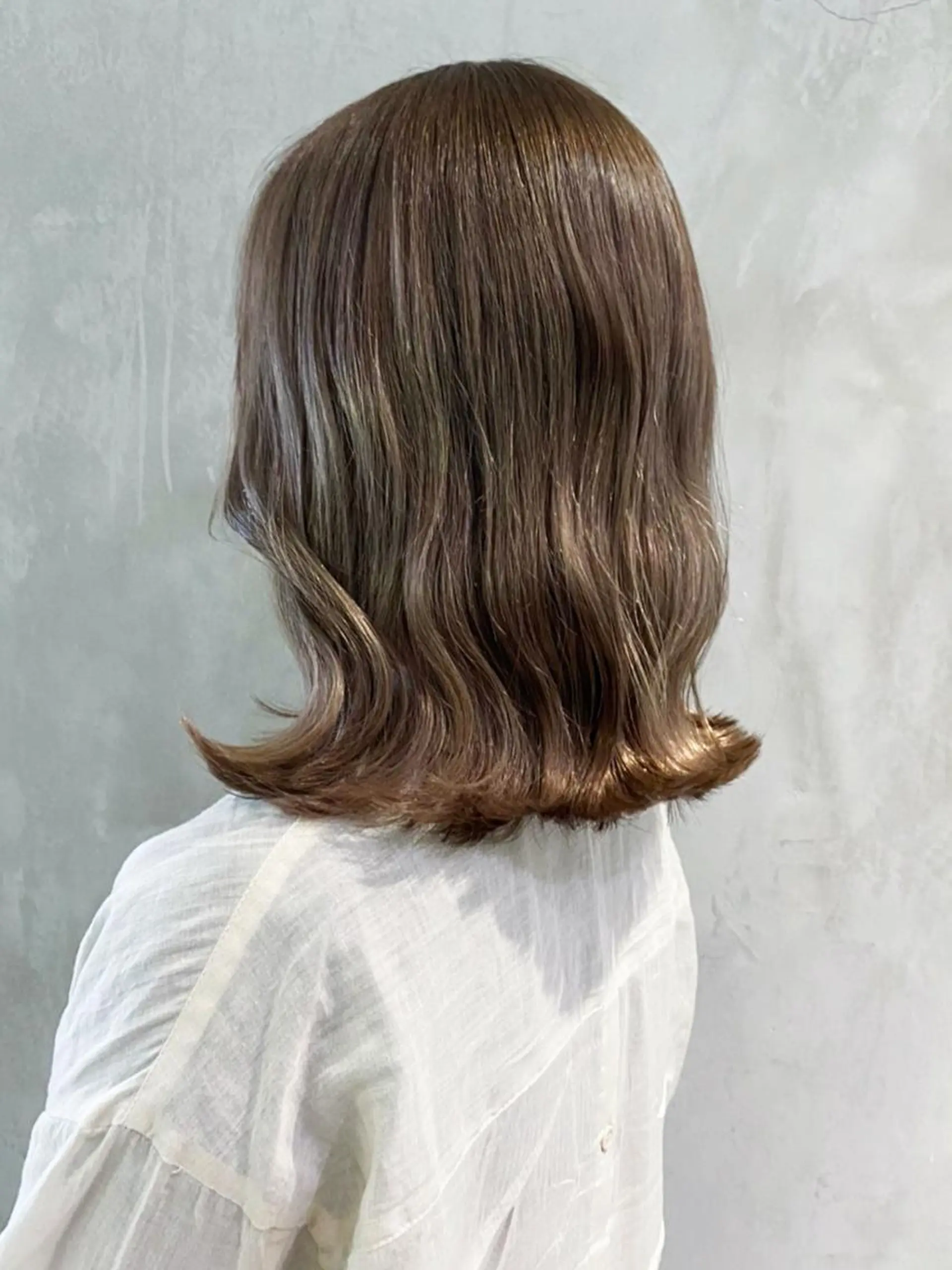 ミディアム カラー パーマ ヘアアレンジ ベージュカラー ブラウンカラー ブラウンベージュ ITbyALBUM 八王子店のヘアスタイル