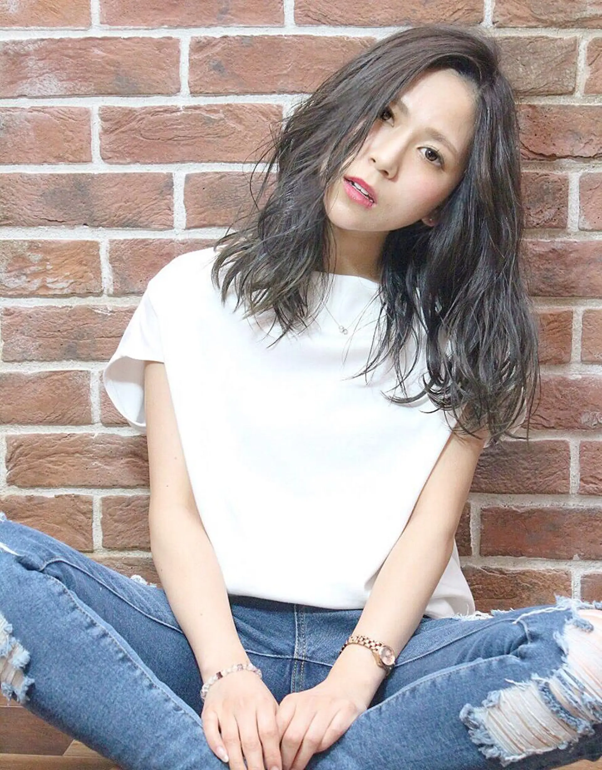 ミディアム カラー パーマ 🤲ヘッドスパ🤲 たにぐち✂️あつしのヘアスタイル