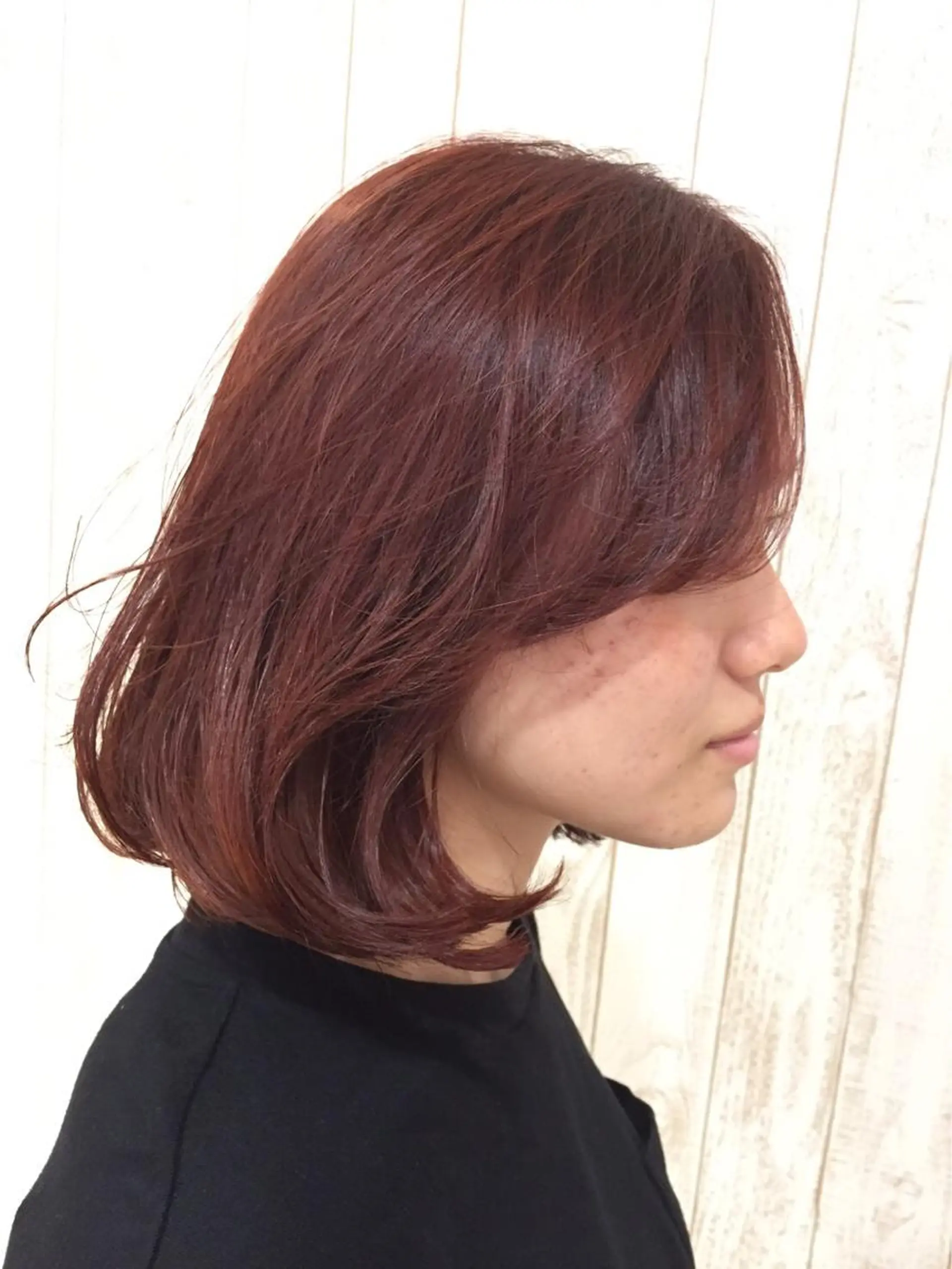 ミディアム カラー ピンクカラー ボブ 駒田 拳児のヘアスタイル