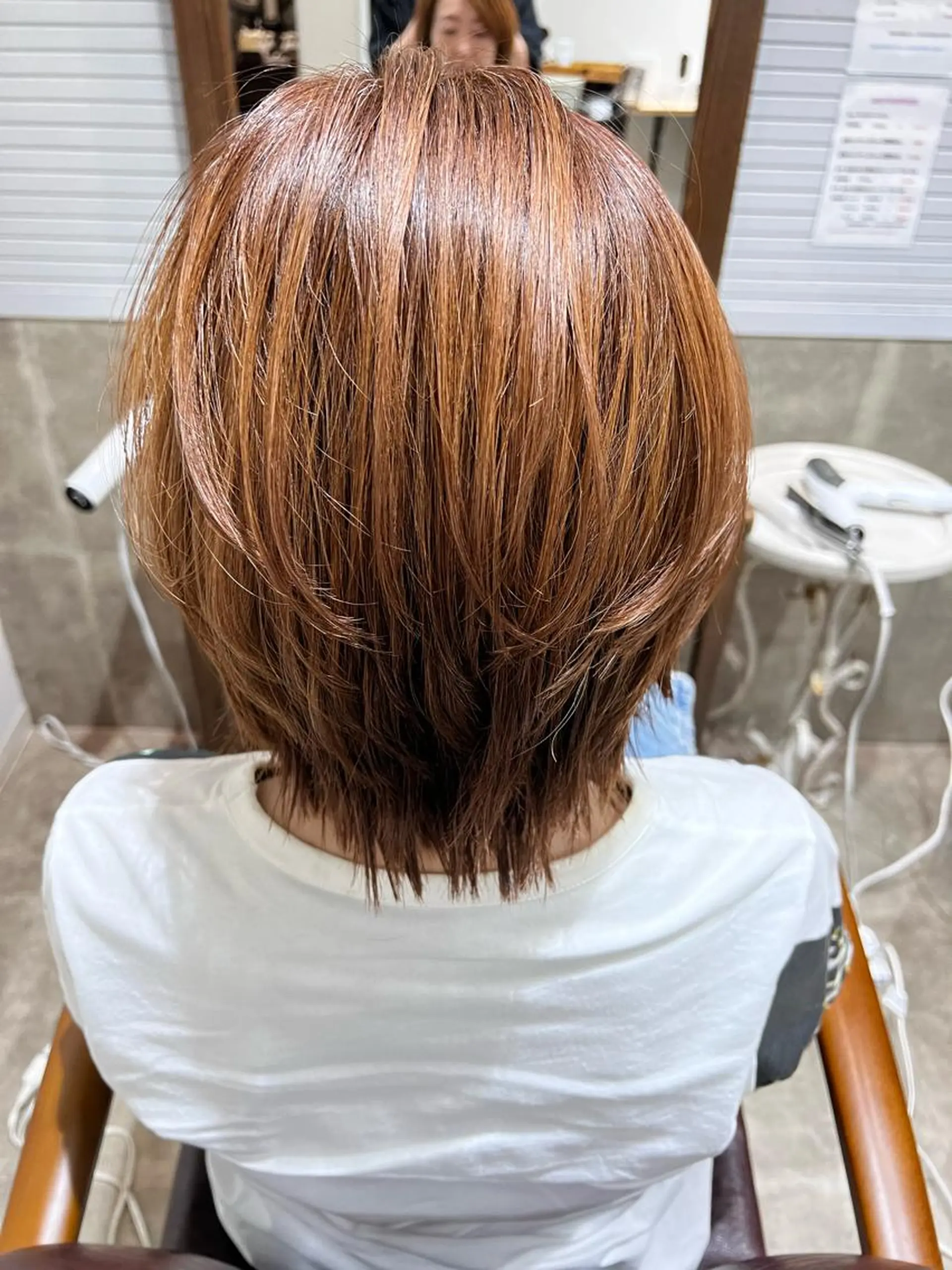 ミディアム くびれヘア レイヤーカット ビラデルソルmaRe所属・山口 莉々香のヘアスタイル