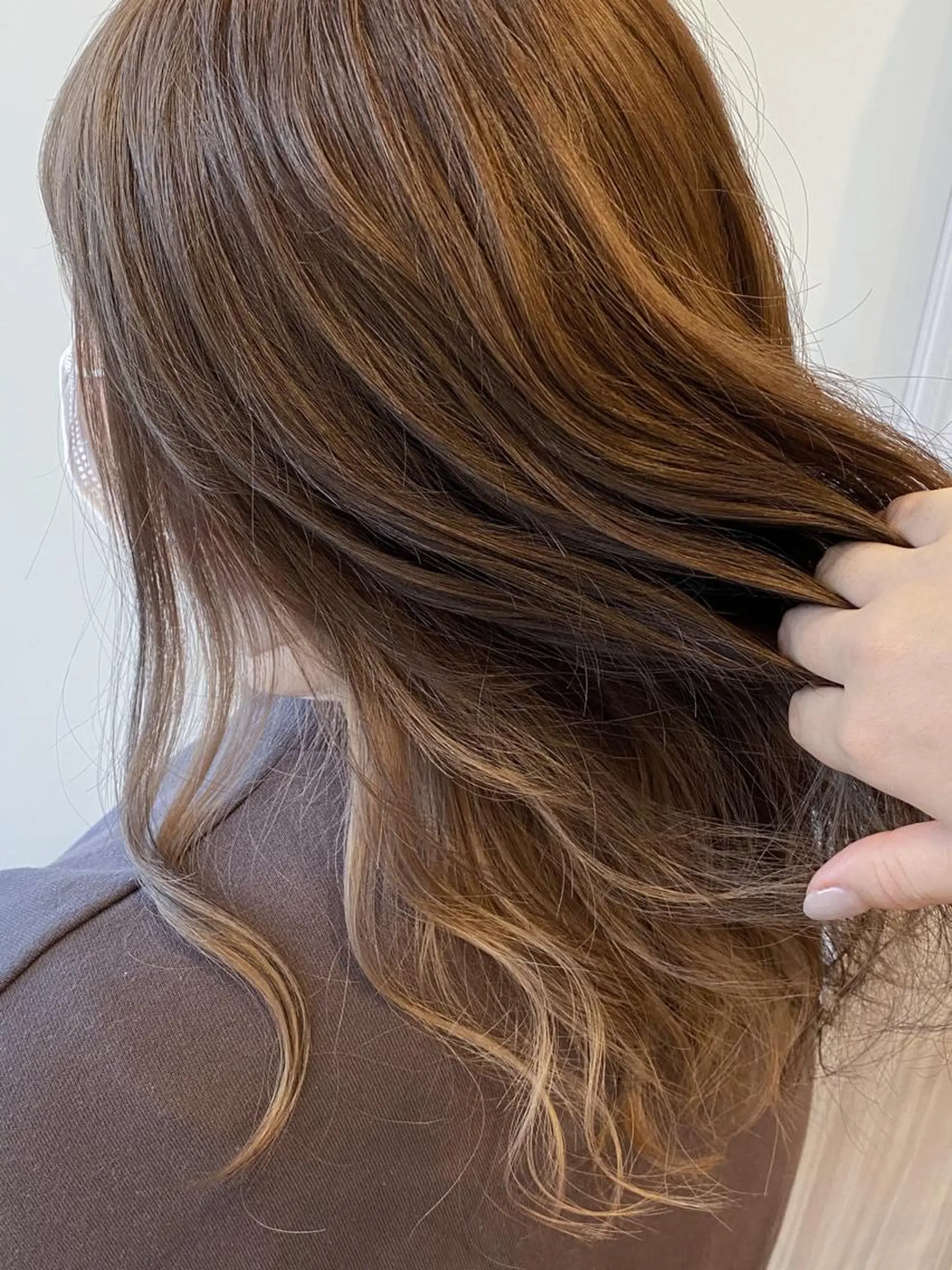 ミディアム カラー カット ヘアカラー トリートメント ✴︎ヒラガカナ✴︎ ECLAT HAIRのヘアスタイル